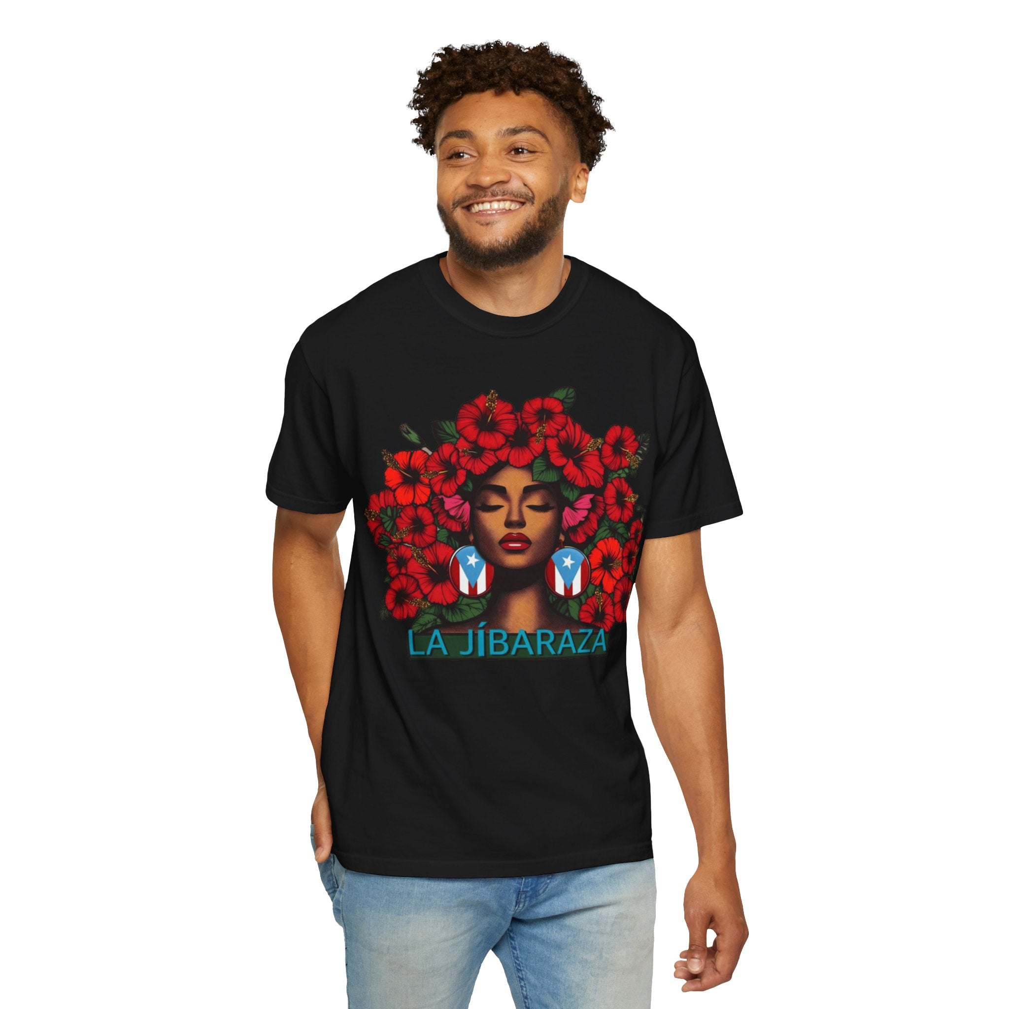 Puerto Rico Navidades T-Shirt — "La Jíbaraza" Floral Puerto Rican Pride Tee