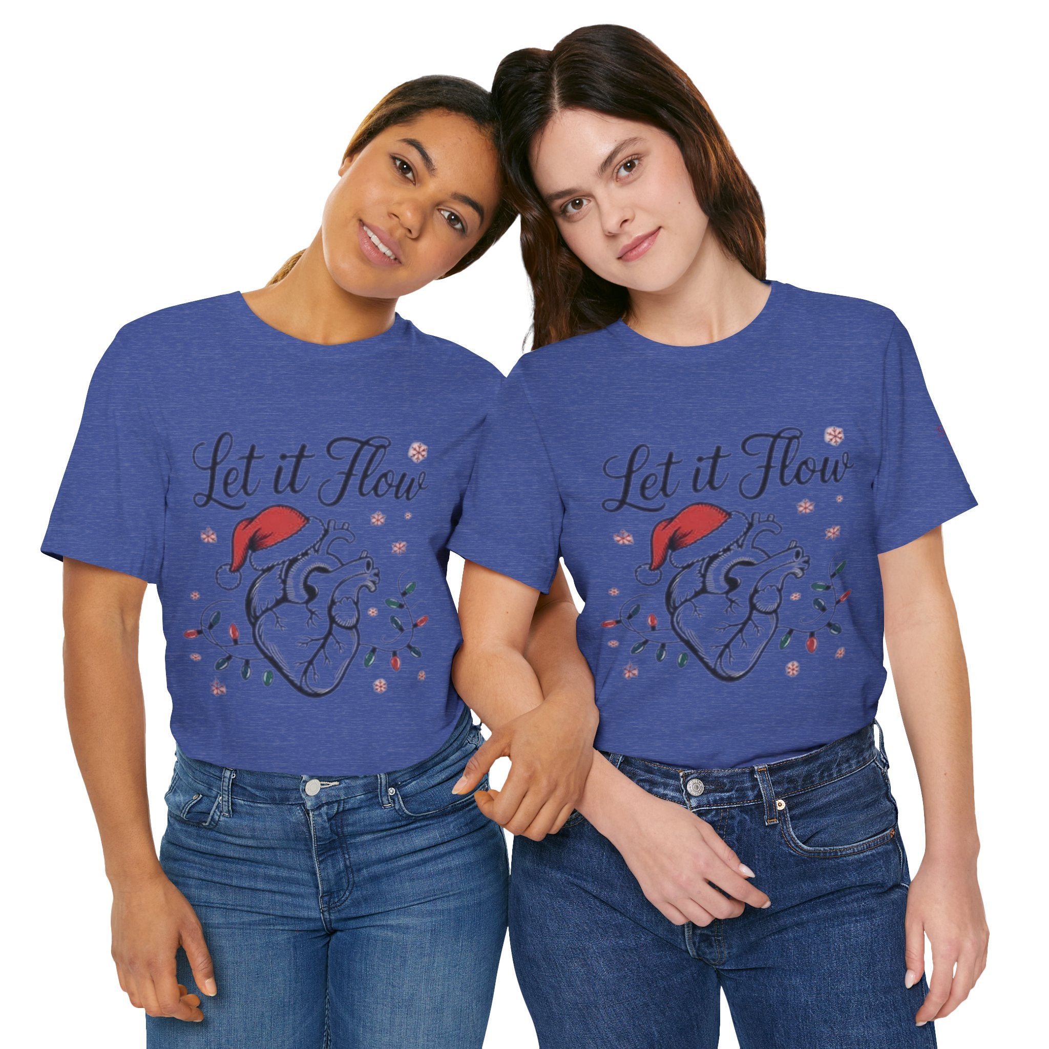 Let It Flow Heart Tee  Christmas Anatomical Heart Shirt