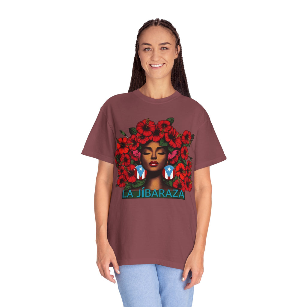 Puerto Rico Navidades T-Shirt — "La Jíbaraza" Floral Puerto Rican Pride Tee