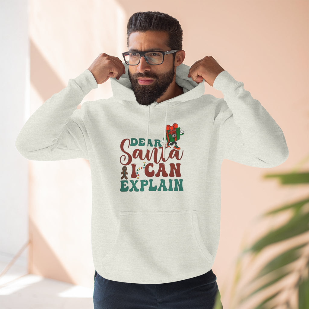 Christmas Hoodie “Dear Santa I Can Explain” Funny Holiday Pullover Christmas T-Shirts and Sweatshirts Collection