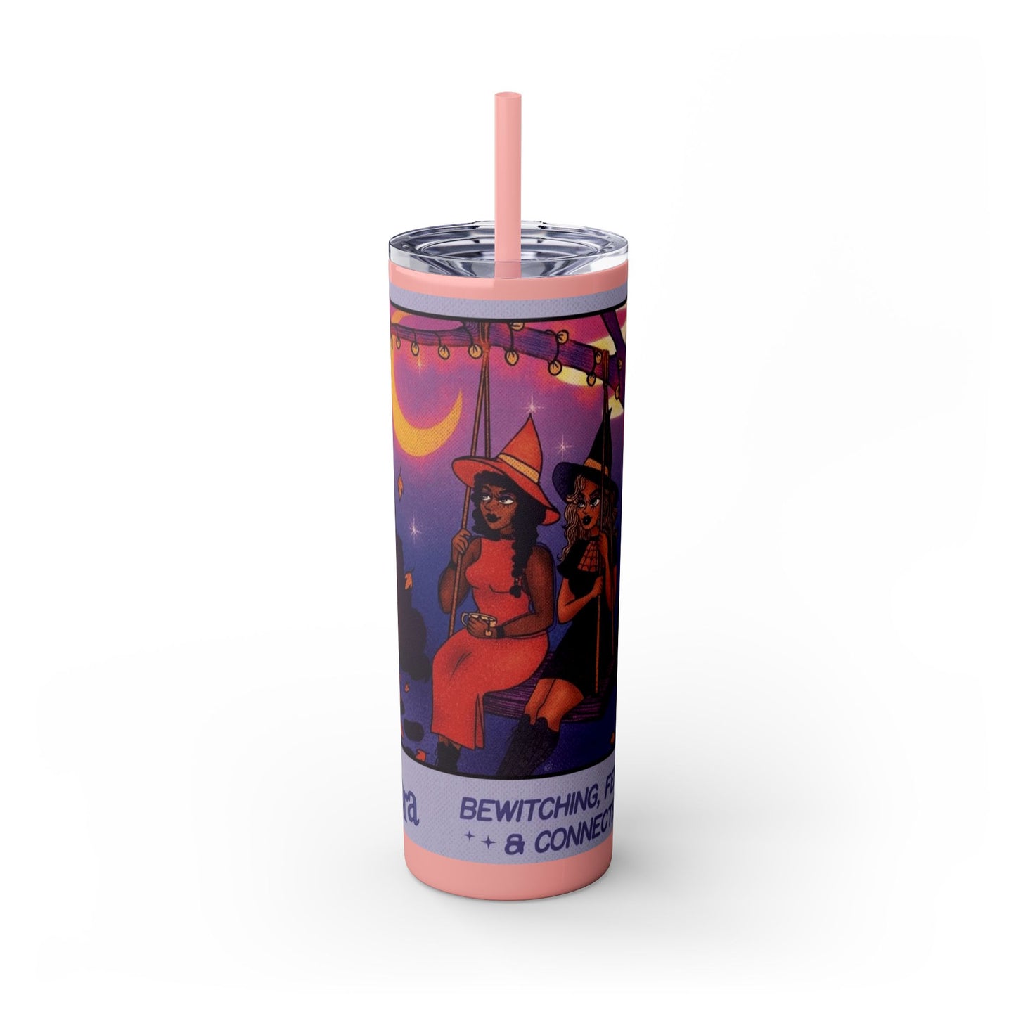 🎁 Spooky season gifts Enchanting Libra Skinny Tumbler with Straw | 20oz | Perfect for Halloween, Witchy Vibes, Astrology Lovers, Gift Idea, Custom Beverage Holder