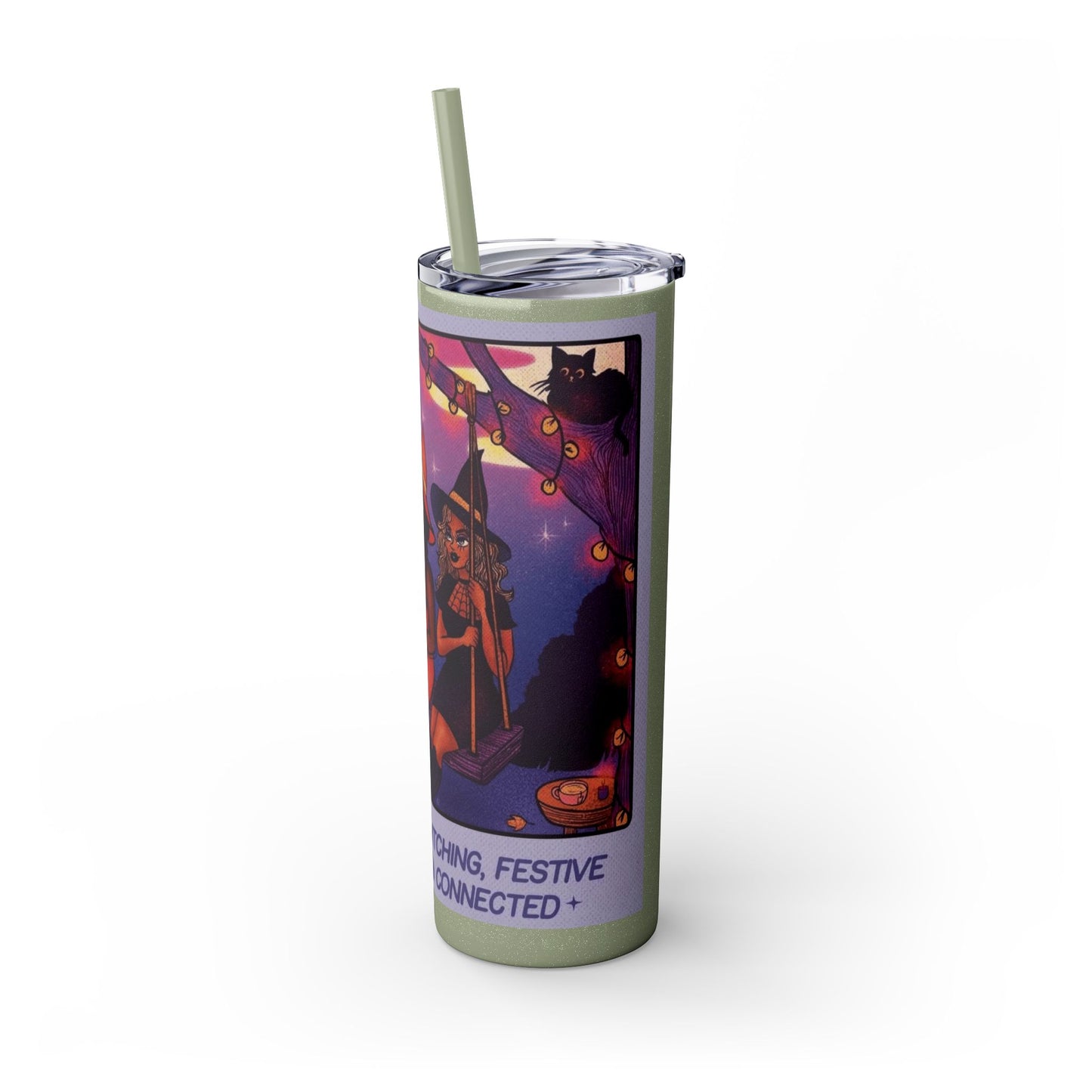 🎁 Spooky season gifts Enchanting Libra Skinny Tumbler with Straw | 20oz | Perfect for Halloween, Witchy Vibes, Astrology Lovers, Gift Idea, Custom Beverage Holder