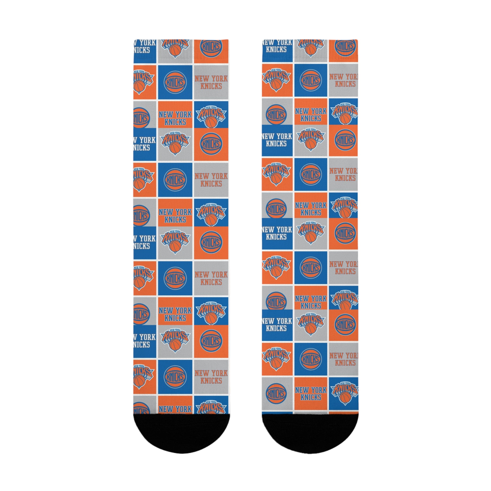Basketball-Inspired Pattern Crew Socks — Retro Sports Sublimation Socks NY
