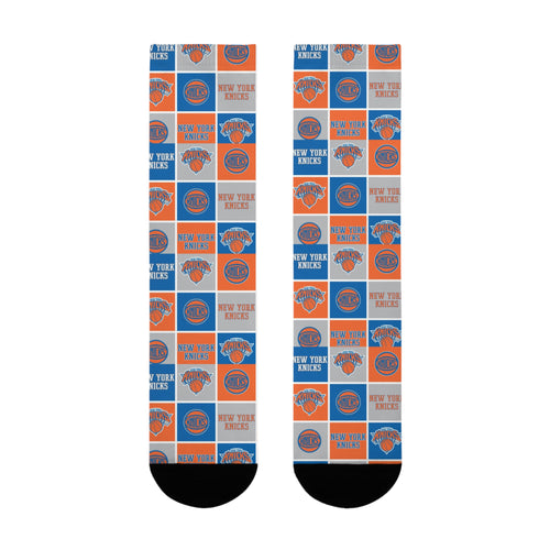 Basketball-Inspired Pattern Crew Socks — Retro Sports Sublimation Socks NY