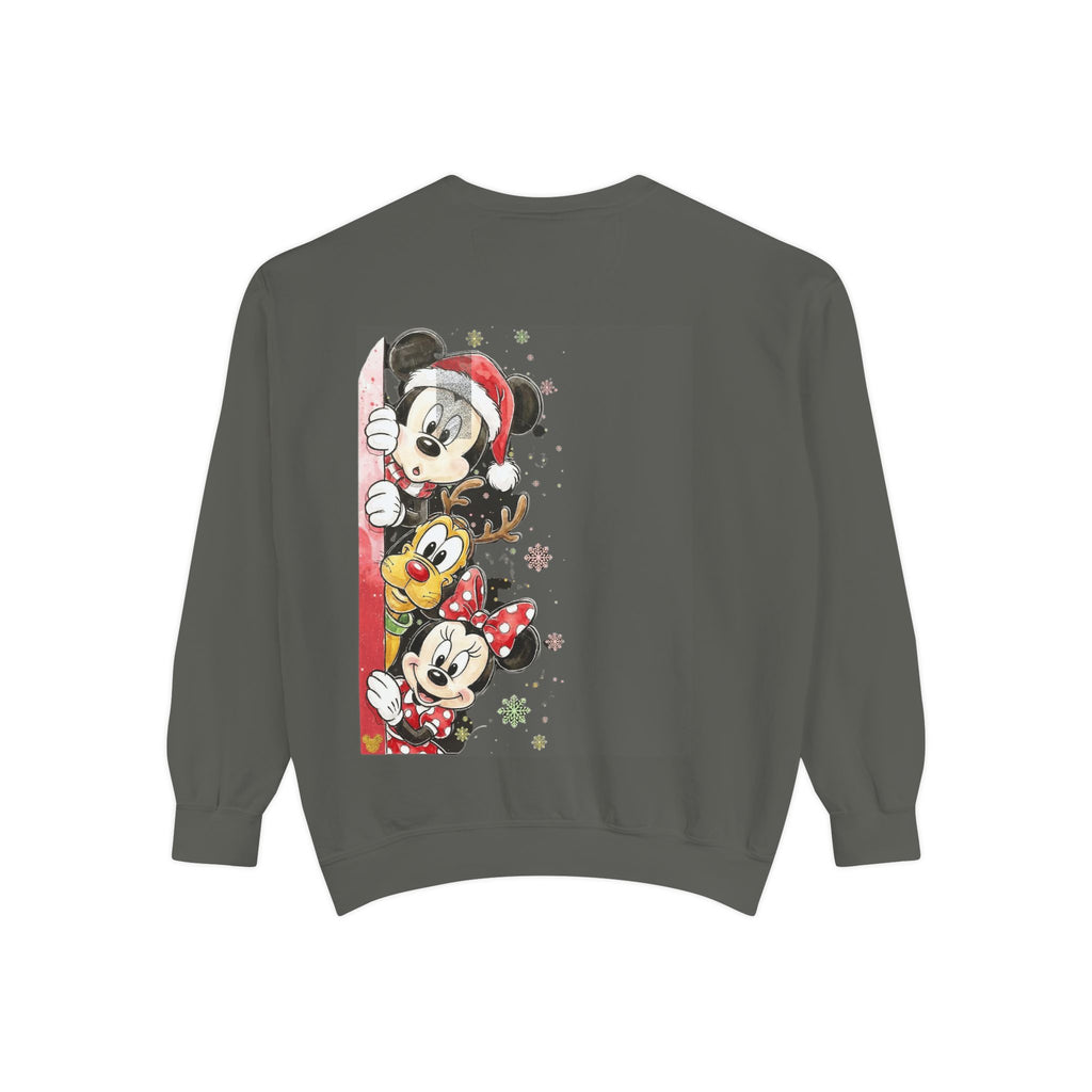 Christmas Disney Characters Sweatshirt  Mickey, Minnie & Pluto Holiday Crew Cartoon Christmas T-shirts and Sweaters
