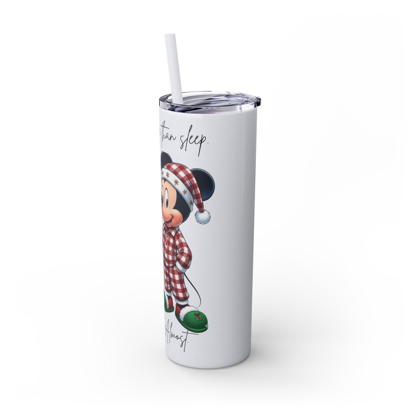 I Love You More Than Travel Tumbler — 20oz Skinny Cup with Straw