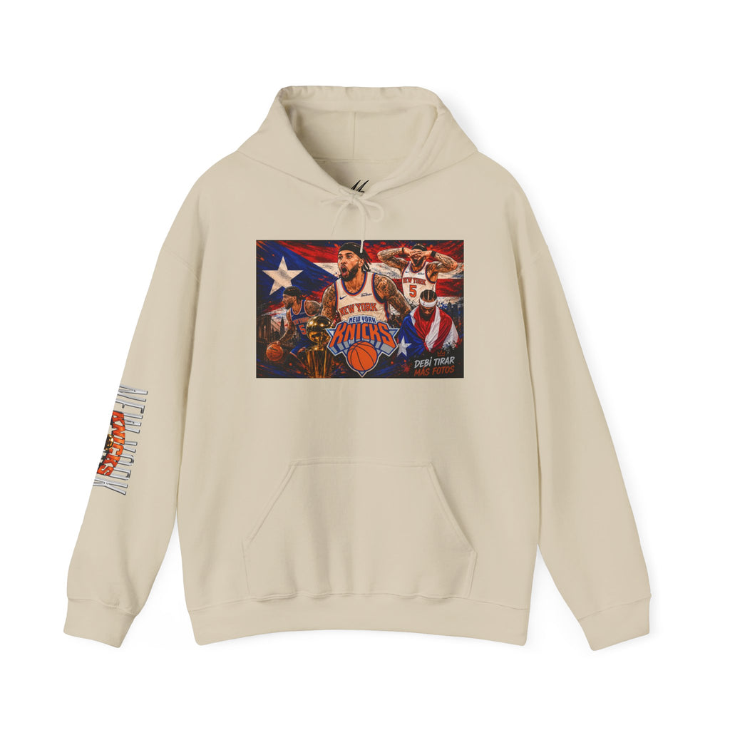 NY-K Retro Player Collage Hoodie — Basketball Fan Sweatshirt