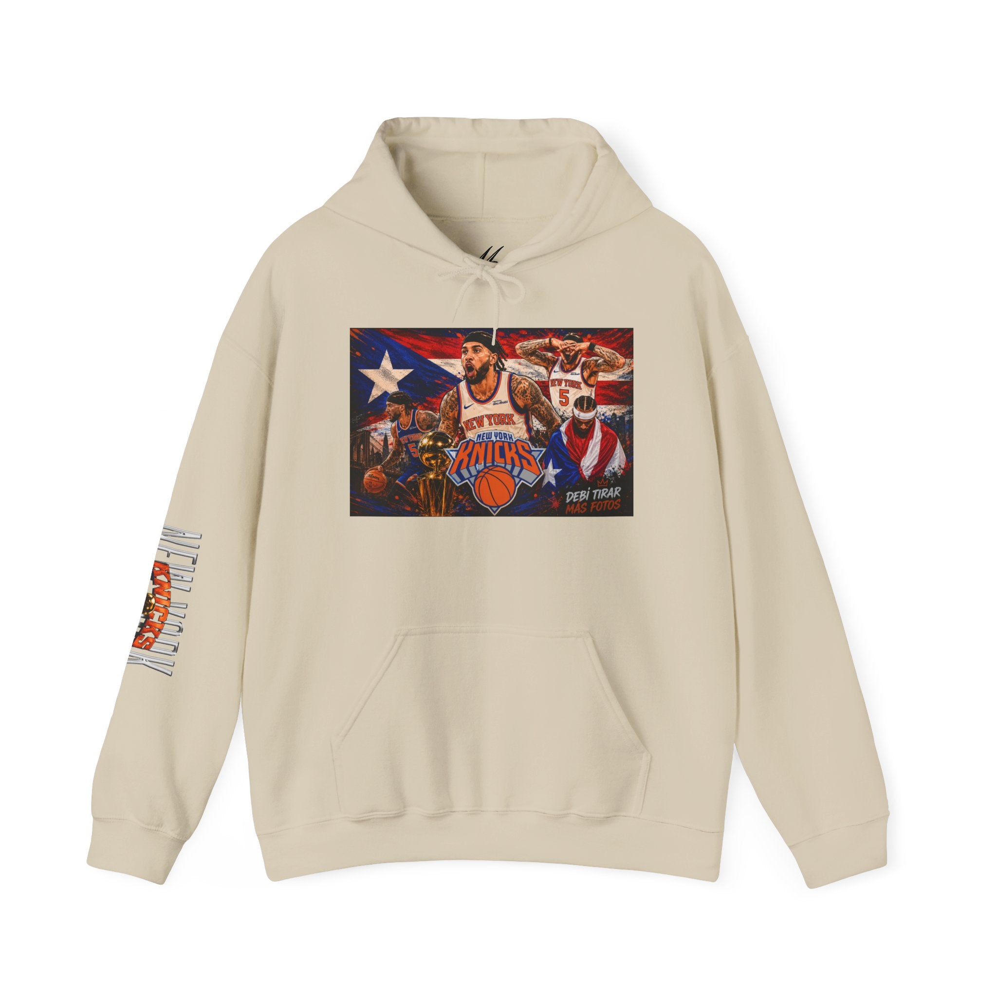 NY-K Retro Player Collage Hoodie — Basketball Fan Sweatshirt