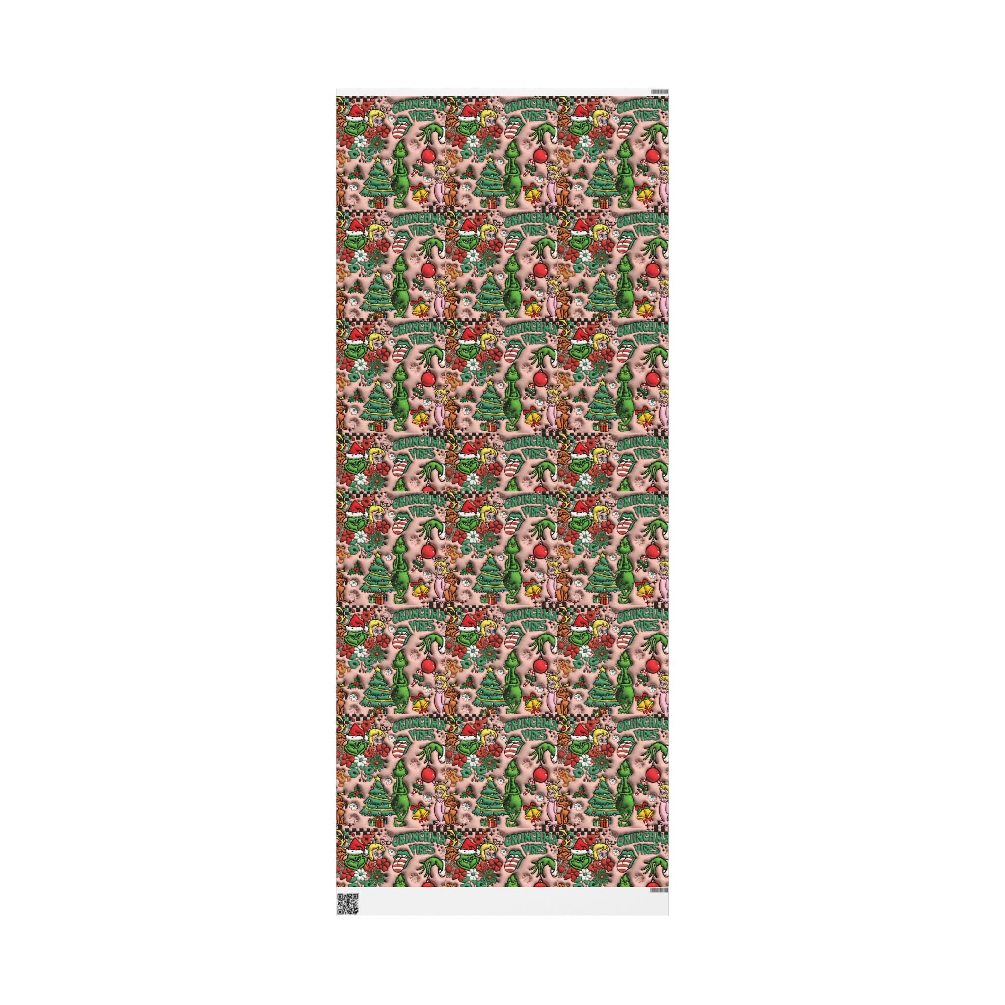 Christmas Cookie & Holly Wrapping Paper Roll — Festive Baking Pattern Gift Wrap