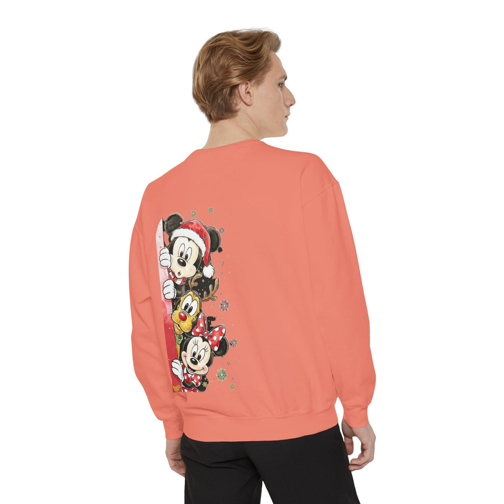 Christmas Disney Characters Sweatshirt  Mickey, Minnie & Pluto Holiday Crew Cartoon Christmas T-shirts and Sweaters
