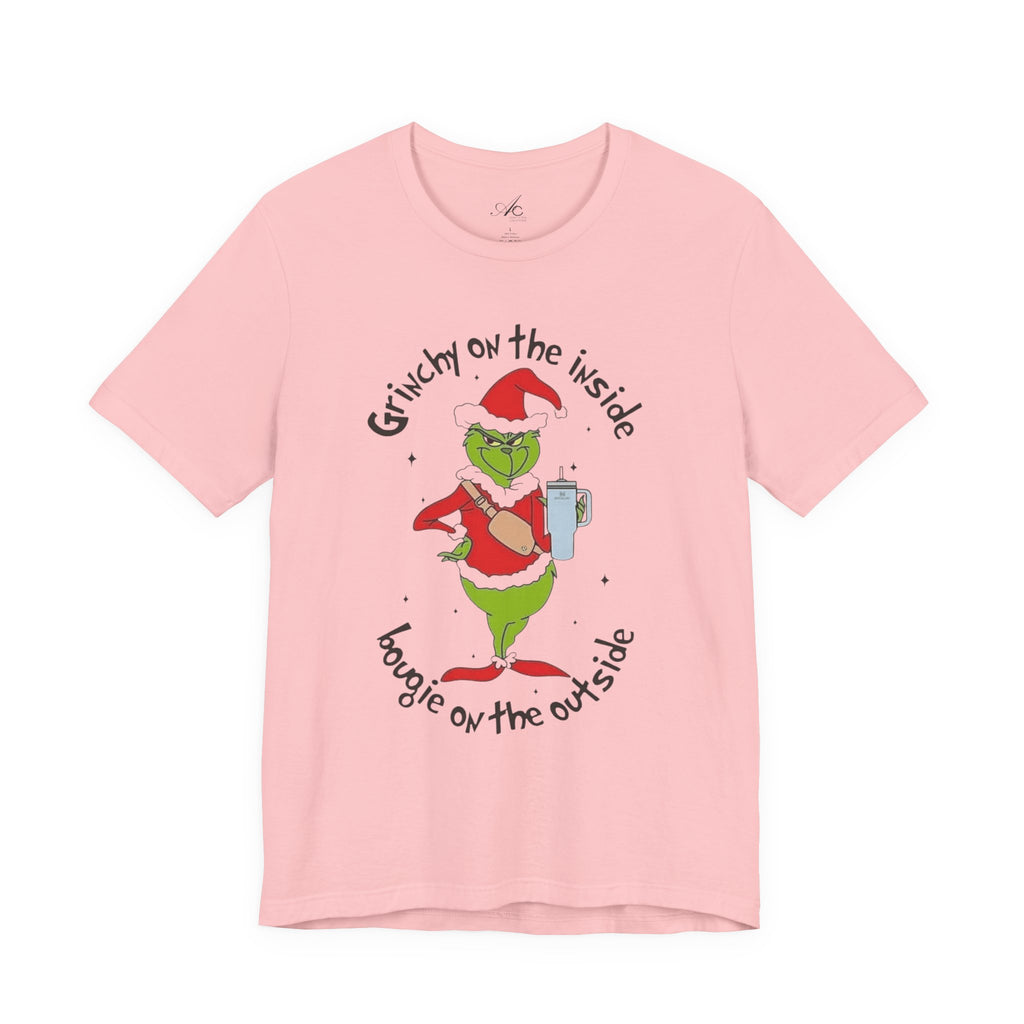 Grinch-Inspired Holiday Tee: 'Grinchy on the Inside, Boogie on the Outside'