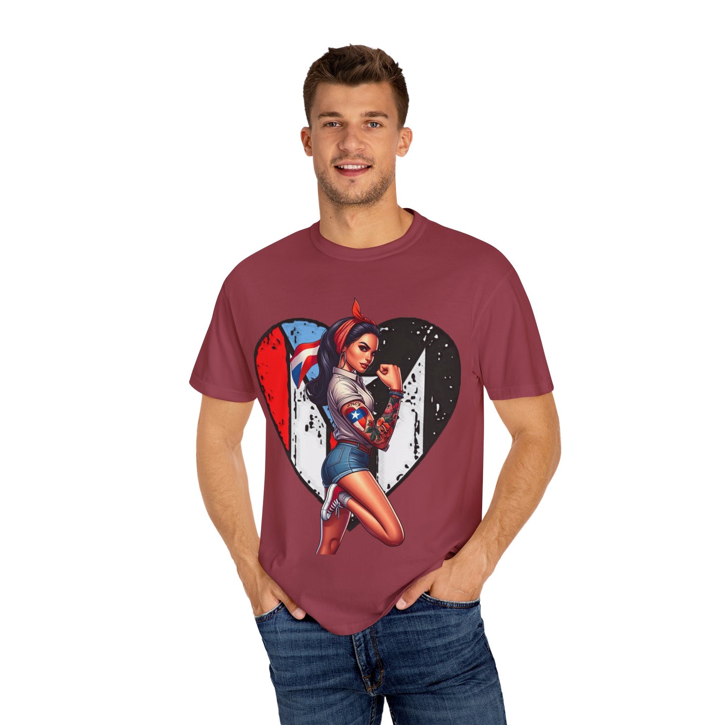 Puerto Rico Mi Amor Journal of Heritage & Heart Unisex Garment-Dyed T-shirt
