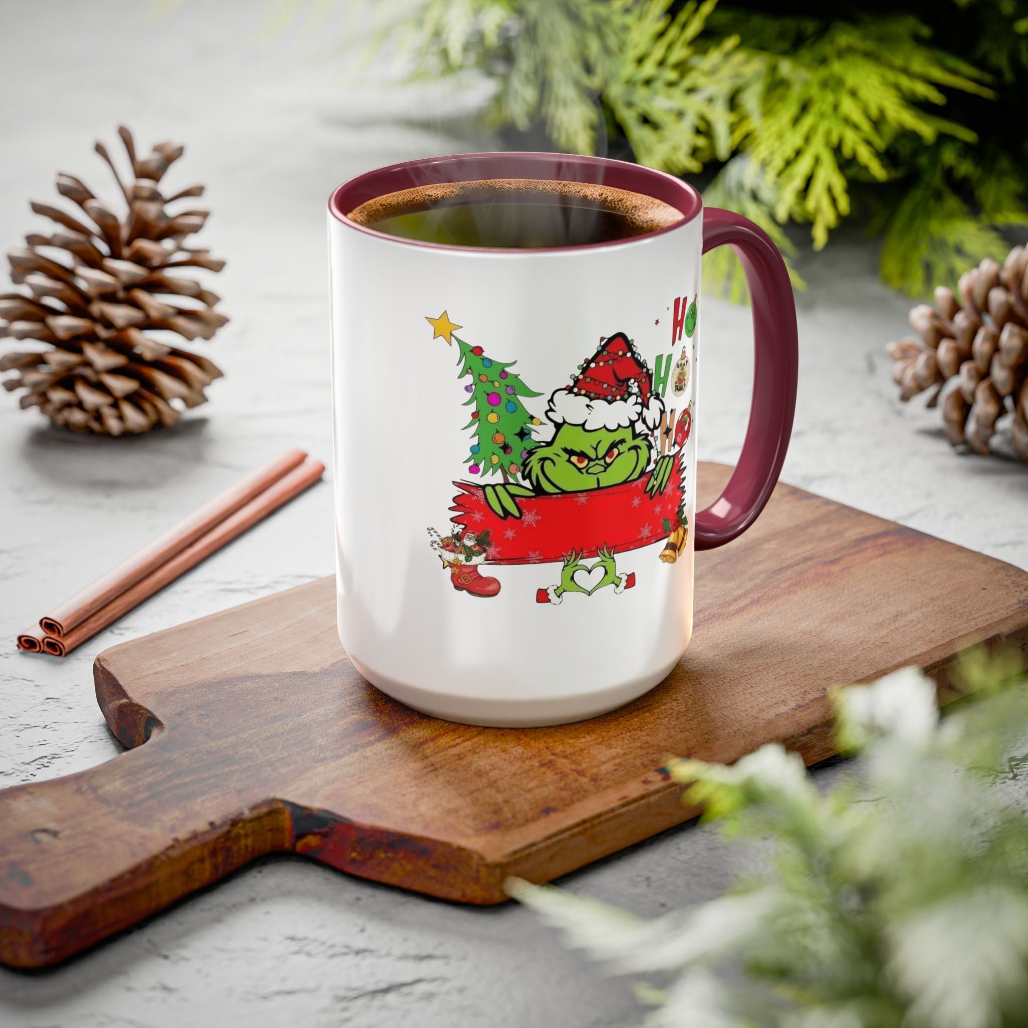 Christmas Grinch Mug (11oz & 15oz)  Funny Holiday Coffee Cup with Grinch Illustration Christmas Mugs Collection!