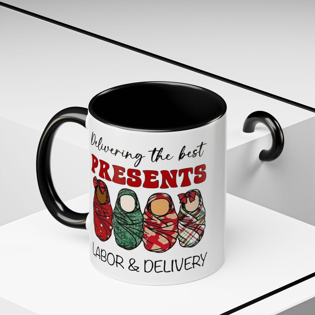 Christmas Presents Delivery Coffee Mug — "Delivering the Best Presents" Accent Mug Medical Christmas Mug,