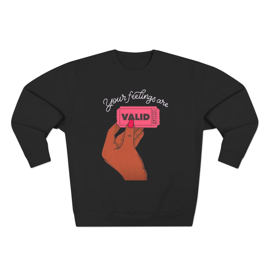 Valid Ticket Crewneck Sweatshirt  Empowerment Graphic Pullover Valentine’s Day sweaters