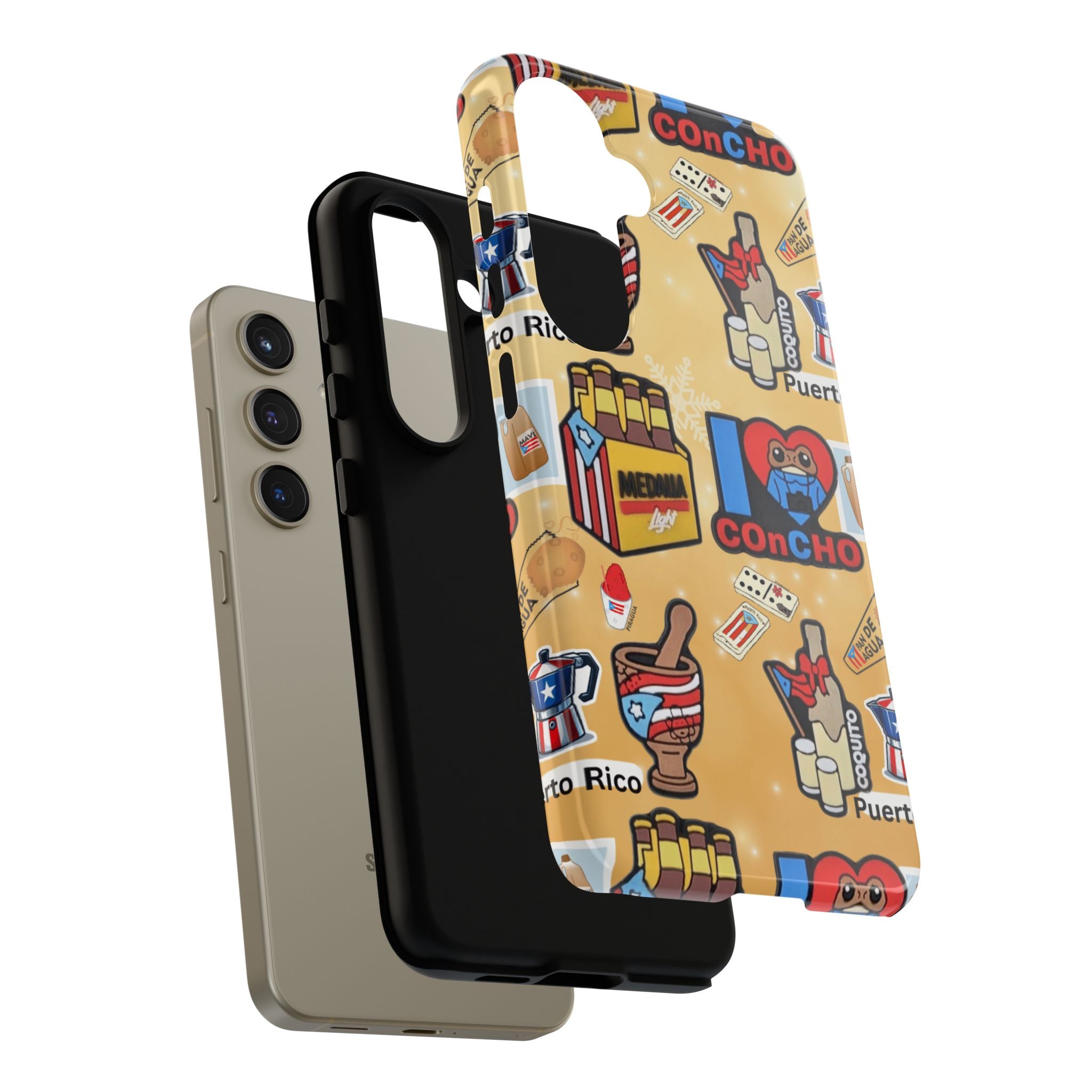 Puerto Rico Sticker Collage Tough Case  ‘I  Concho’ Pattern Phone Case
