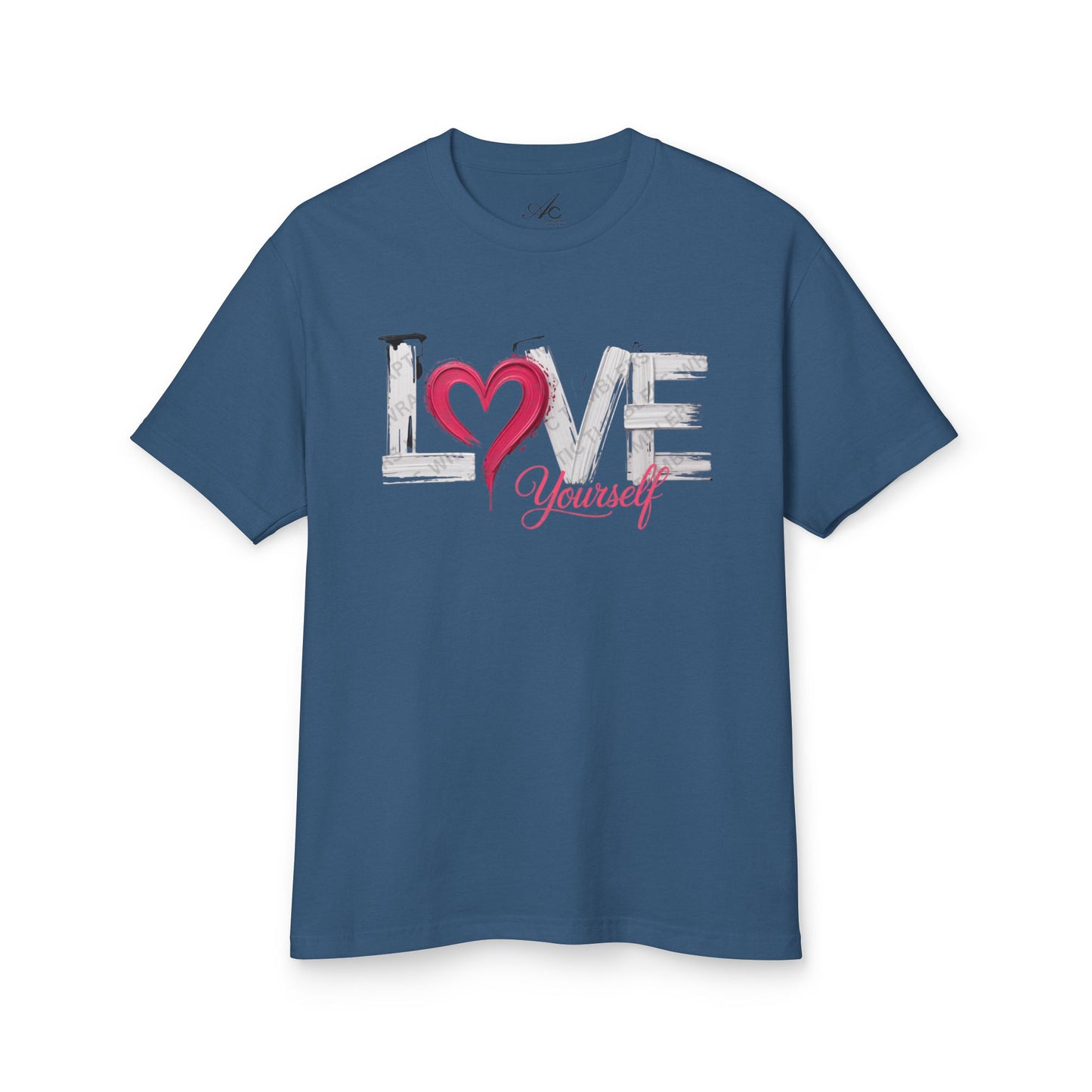 Love Yourself Graphic Tee  Heart Typography Self-Love Shirt