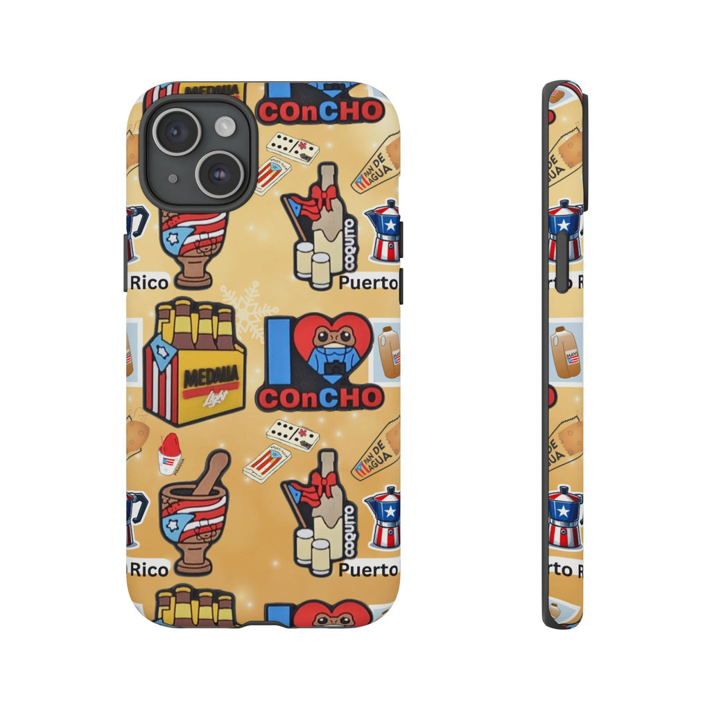 Puerto Rico Sticker Collage Tough Case  ‘I  Concho’ Pattern Phone Case