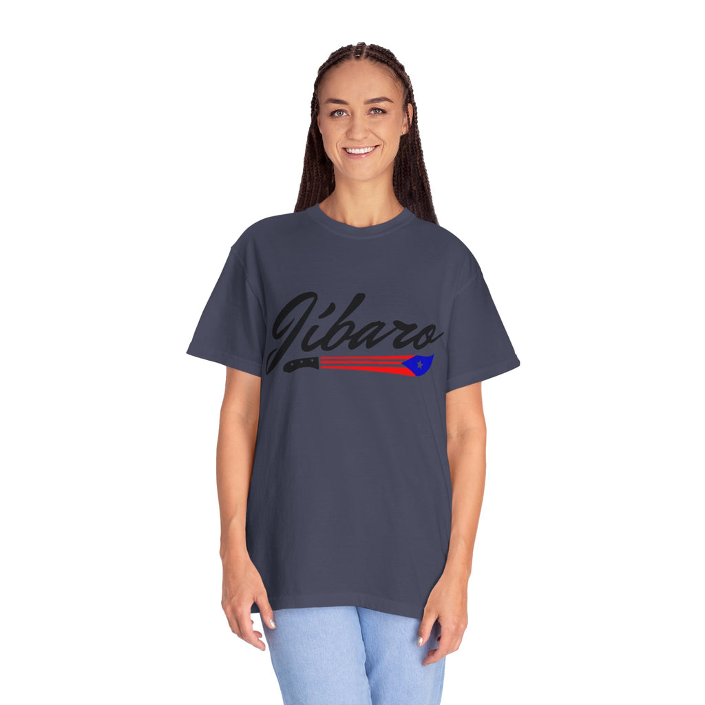 T-Shirt  "Jíbaro" Puerto Rican Heritage Tee (Back Machete  Sombrero de Paja Design) Puerto Rico’s Navidades