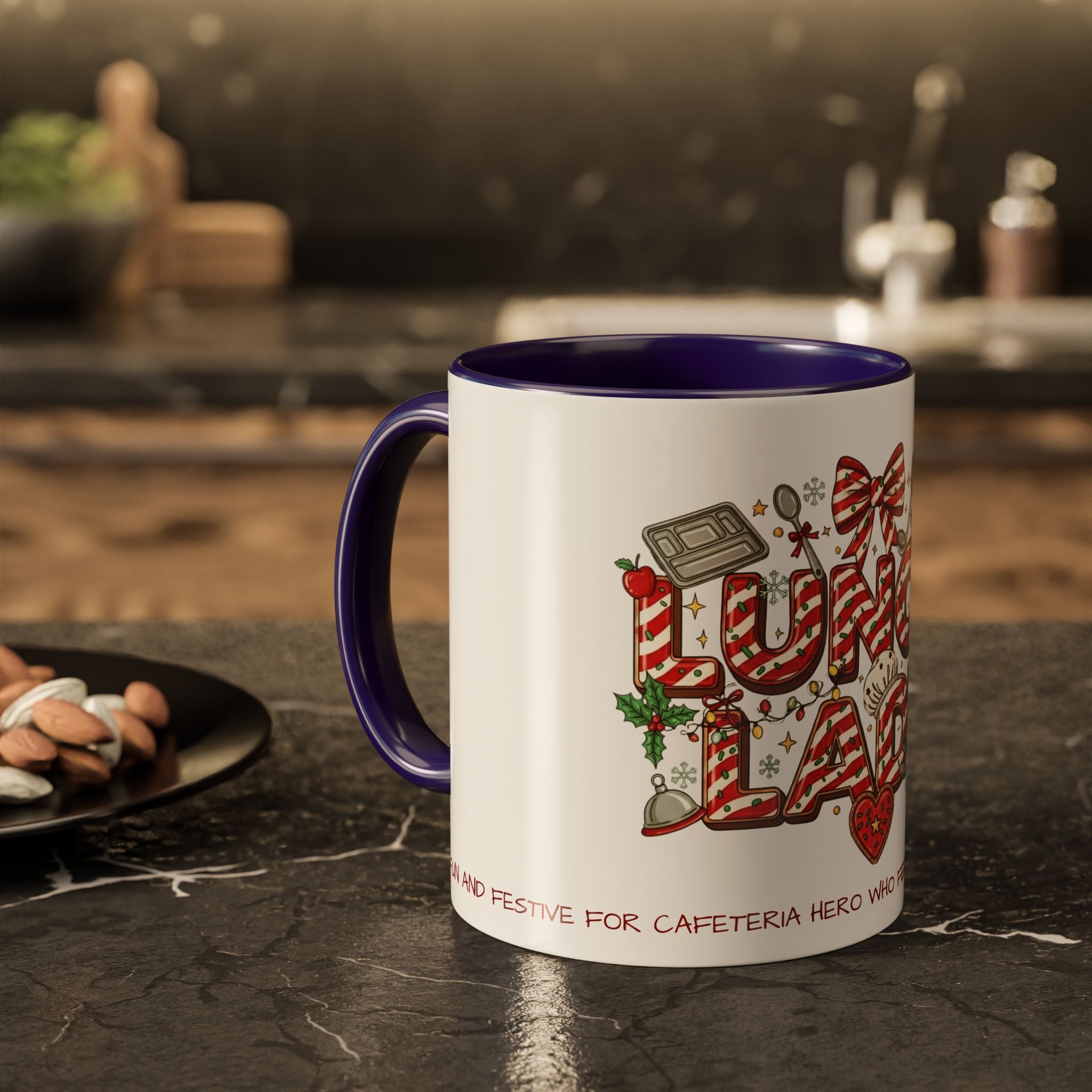 Lunch Lady Mug "Cafeteria Hero Who Feeds the Whole School With Love" | 11oz/15oz Gift  School Staff Christmas Mug Collection