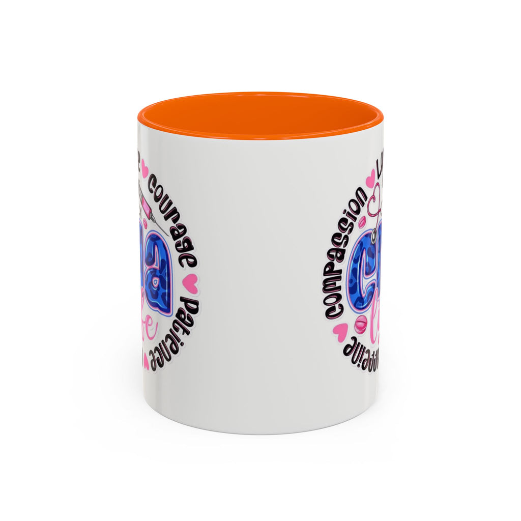 CNA Life Coffee Mug — Compassion, Courage & Patience Accent Mug (11/15oz) Medical Christmas Mug