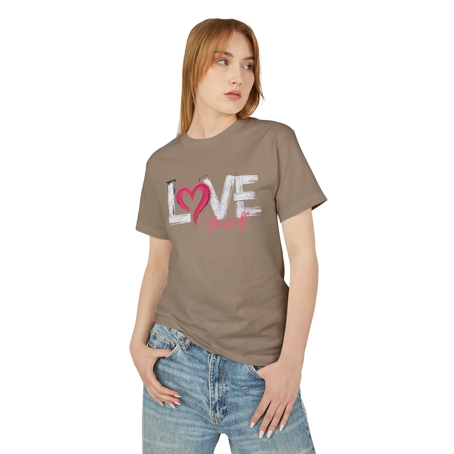 Love Yourself Graphic Tee  Heart Typography Self-Love Shirt