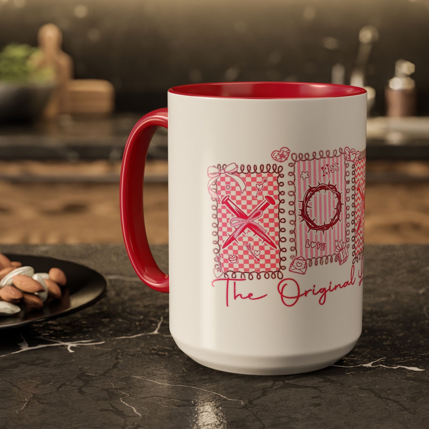 Love Letters XOXO Ceramic Mug — Colorful 11oz & 15oz Coffee Cup