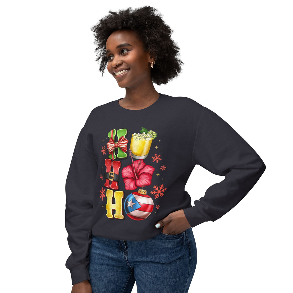 Puerto Rican culture gift Puerto Rico Aloha Holiday Crewneck Sweatshirt