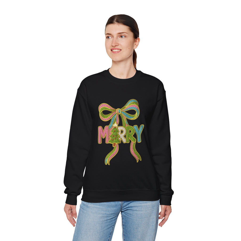 Festive Holiday Designs and Quotes Candy Christmas Tree Sweatshirt — Holiday Candyland Crewneck