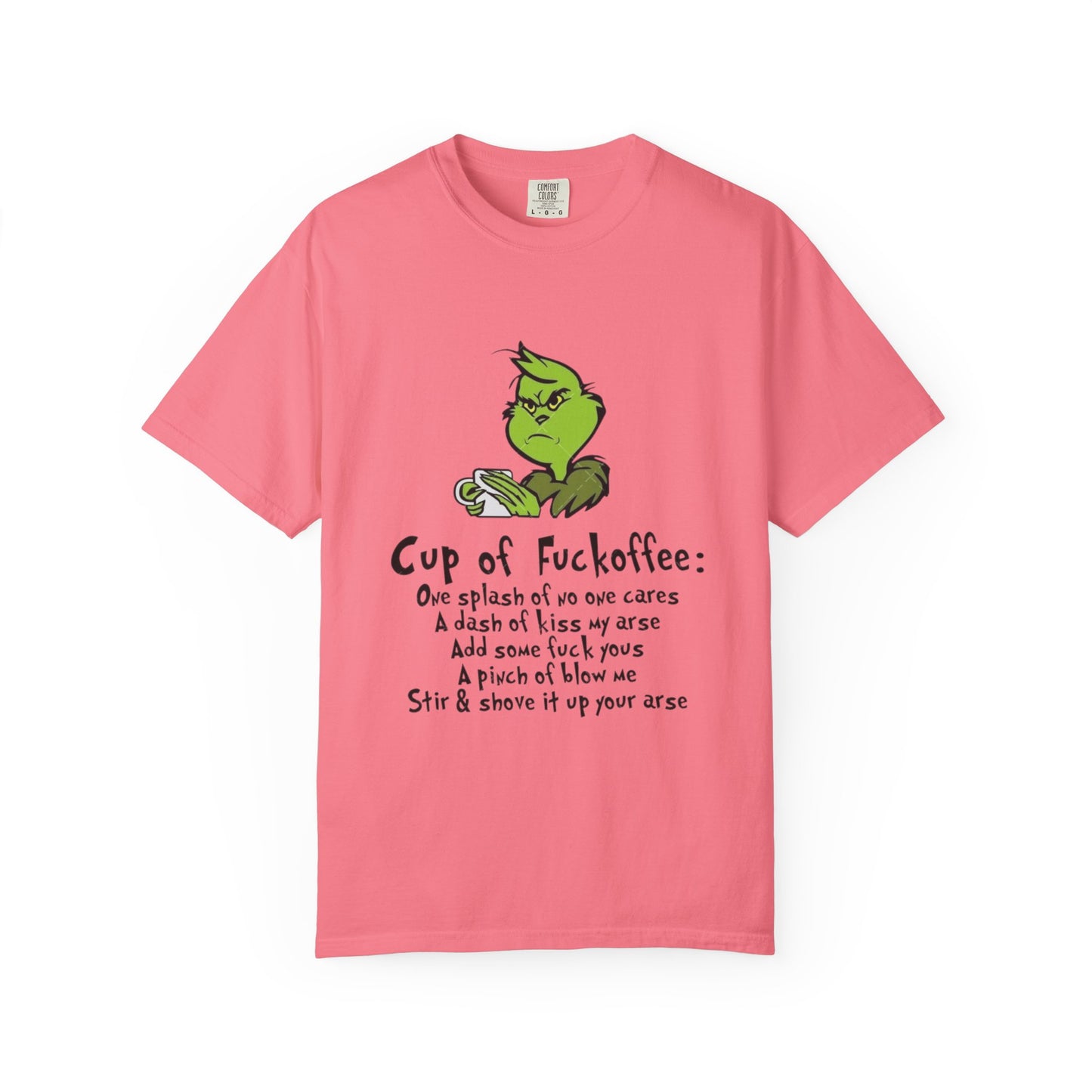 Holiday Graphic Tees  Cozy Festive Wear Funny Grinch-Inspired Unisex T-Shirt Cup of Fuckoffee