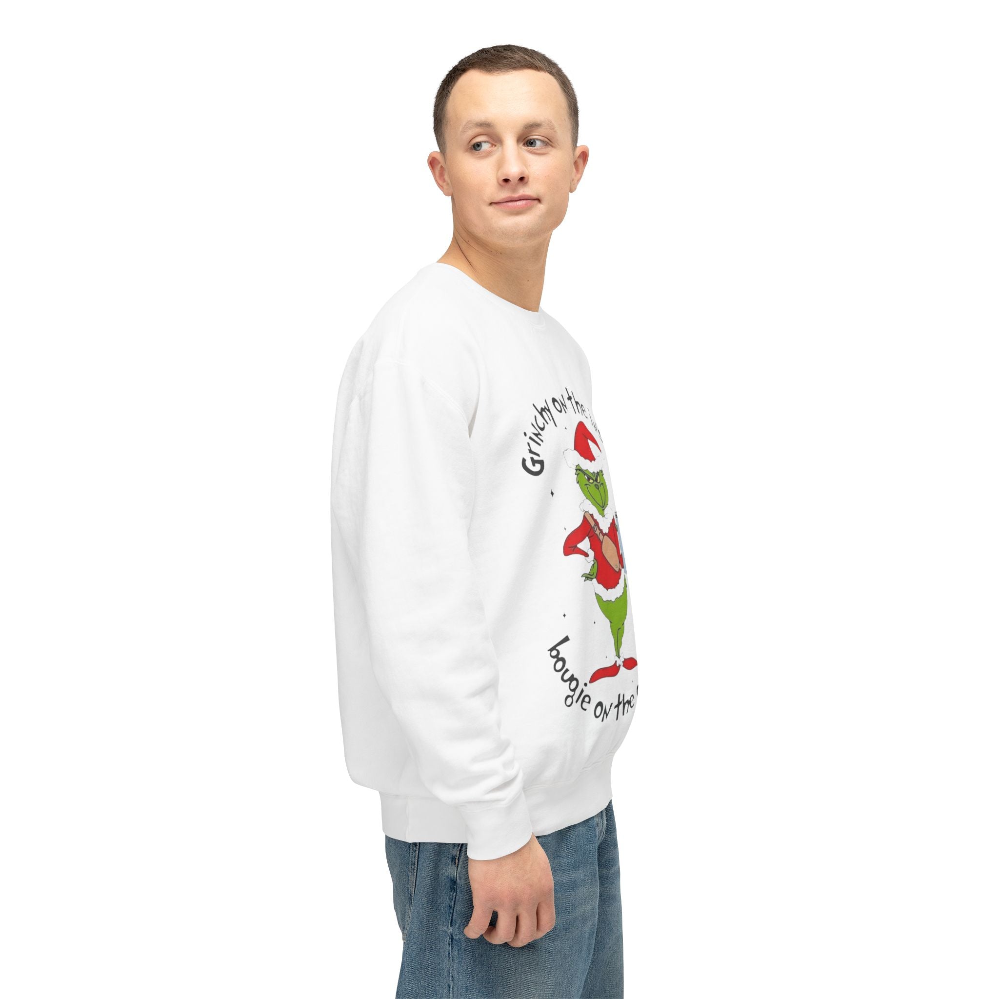 Funny, Cute & Classic Christmas Designs Grinchy on the Inside Crewneck Sweatshirt