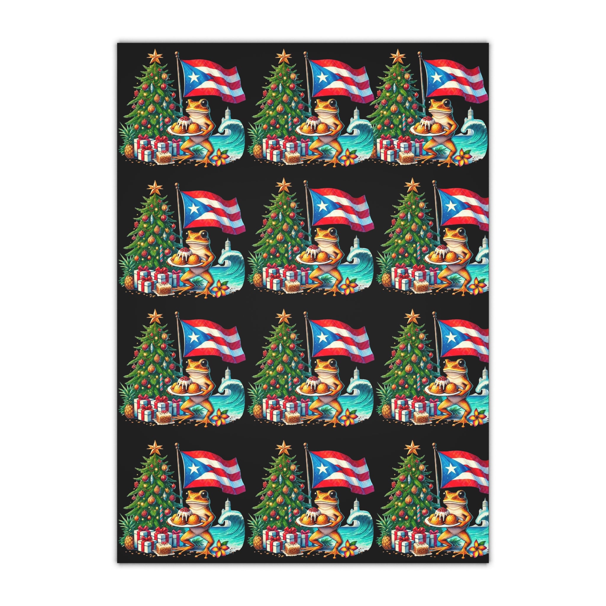 Navidad en Puerto Rico Wrapping Paper – Festive Boricua Holiday Gift Wrap 🇵🇷🎄