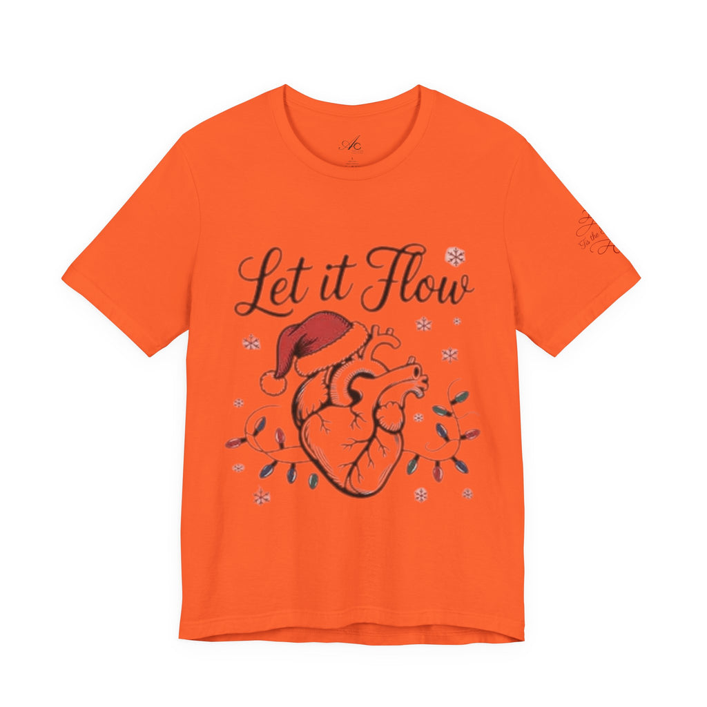 Let It Flow Heart Tee  Christmas Anatomical Heart Shirt