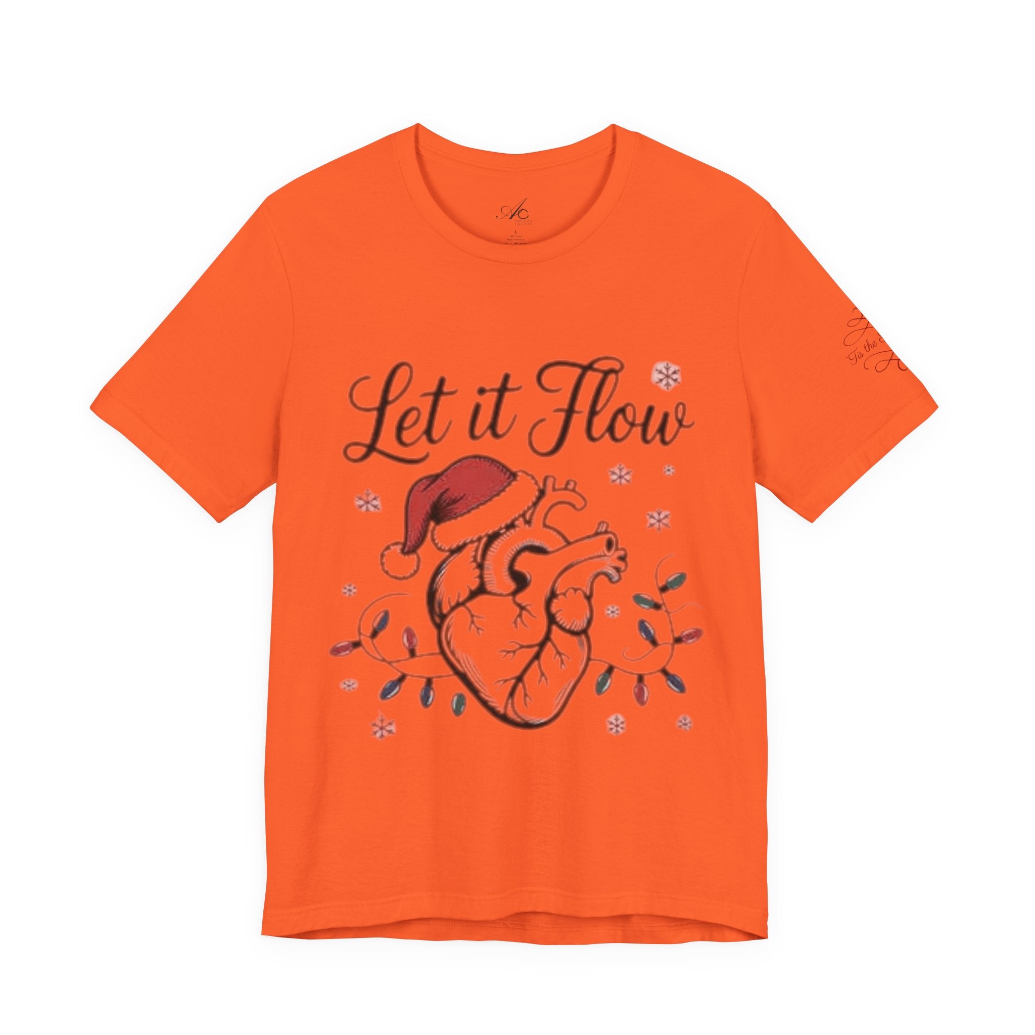 Let It Flow Heart Tee  Christmas Anatomical Heart Shirt