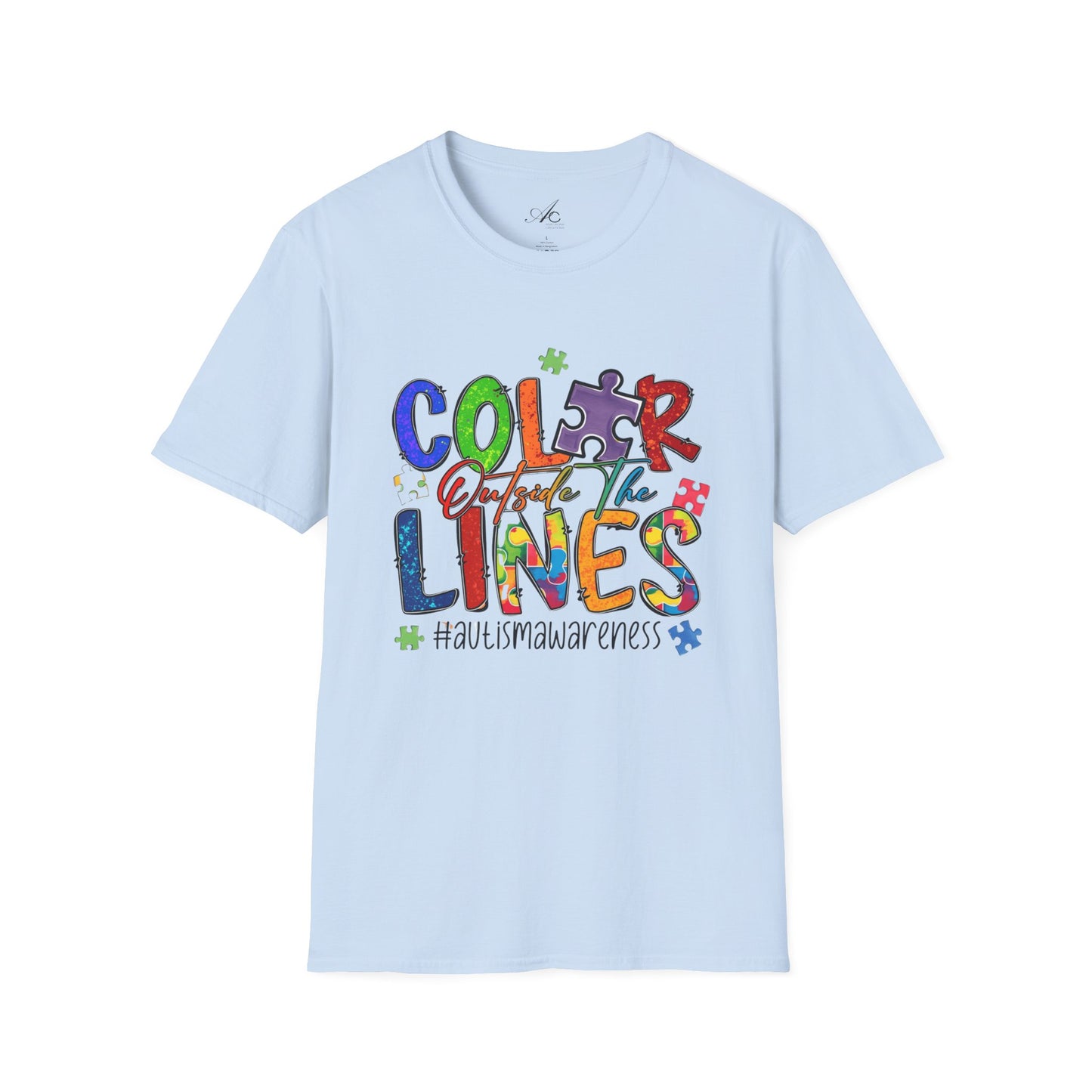 Color Outside the Lines Unisex T-Shirt for Autism Awareness