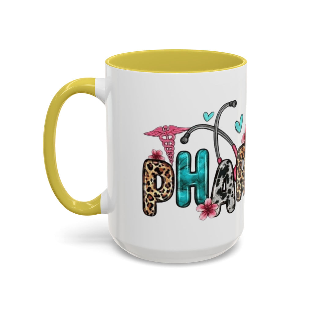 Pharmacy Nurse Coffee Mug — Cute Leopard & Teal Medical Design (11oz/15oz)Christmas mug for all healthcare heroes