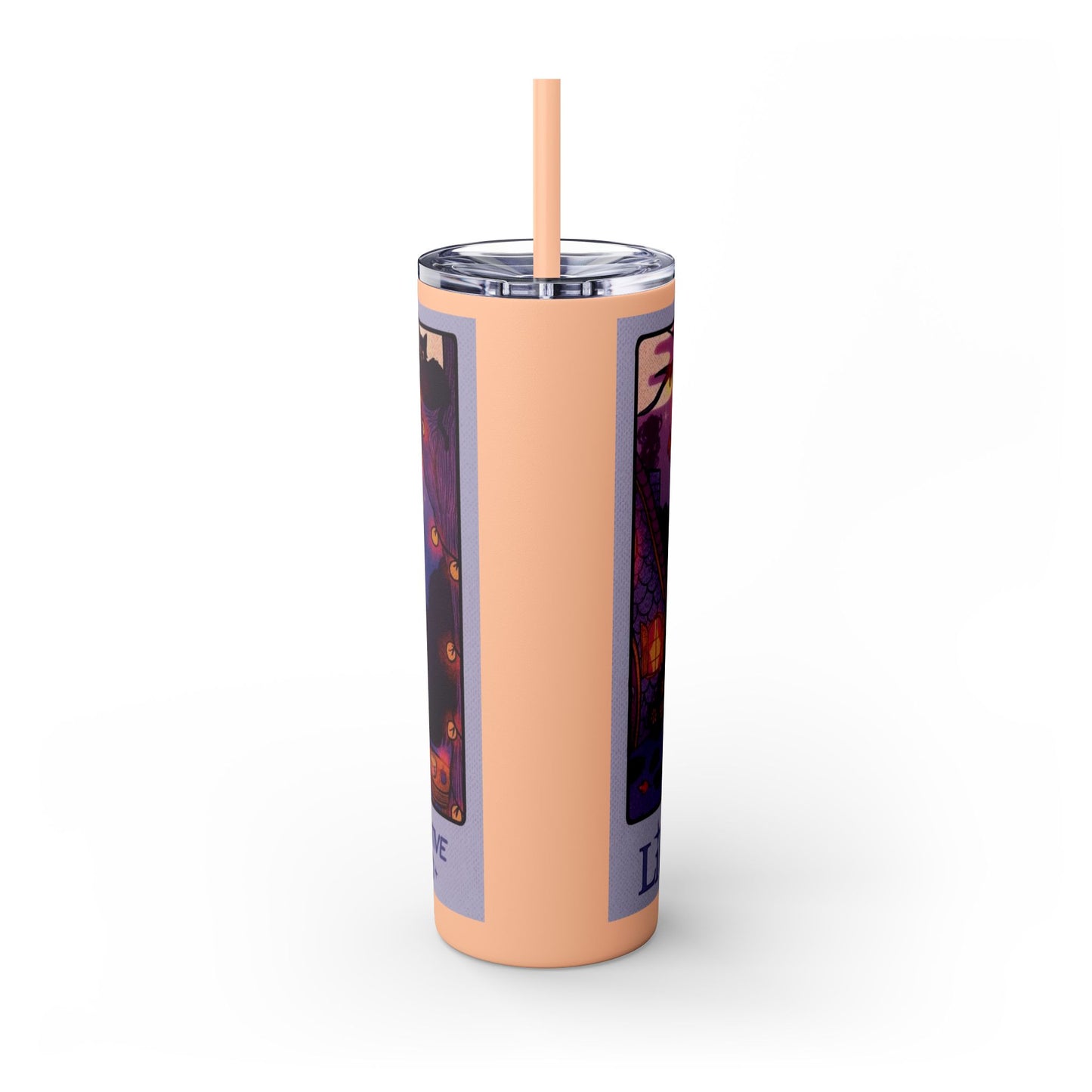 🎁 Spooky season gifts Enchanting Libra Skinny Tumbler with Straw | 20oz | Perfect for Halloween, Witchy Vibes, Astrology Lovers, Gift Idea, Custom Beverage Holder