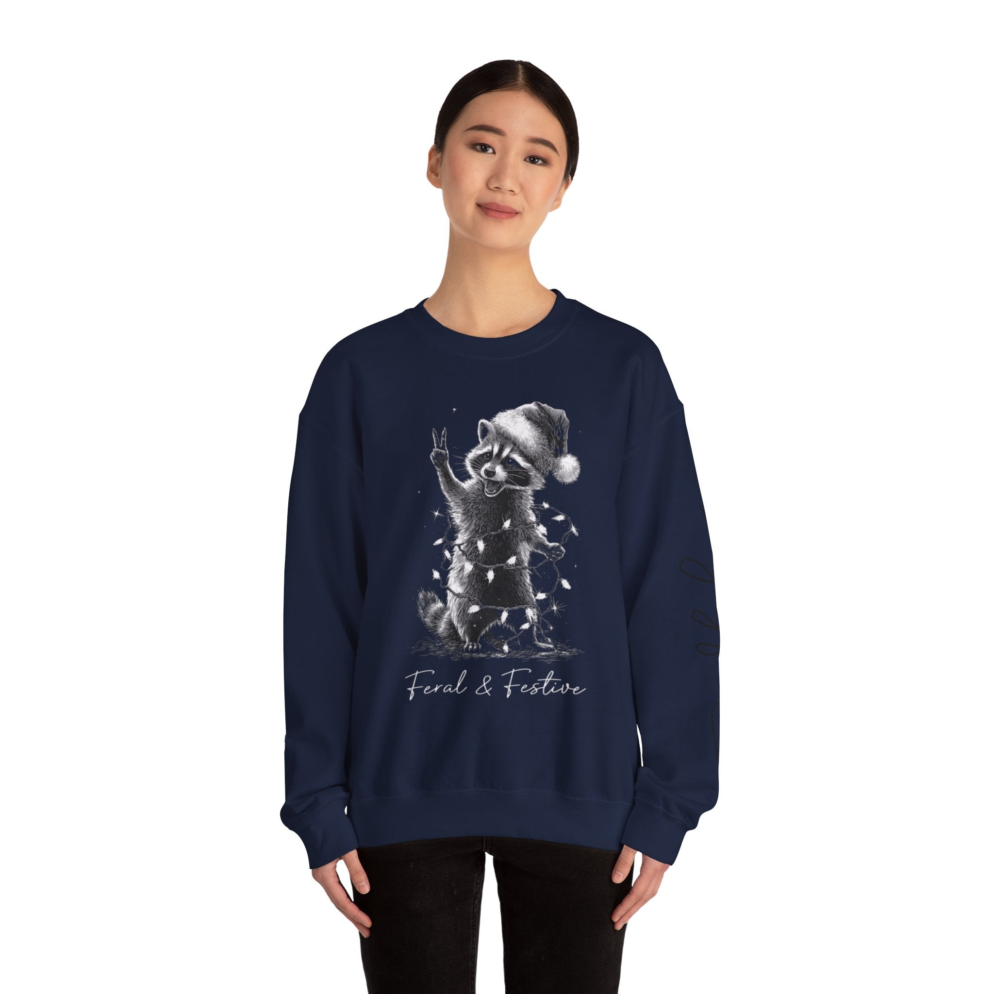 Holiday Raccoon Crewneck Sweatshirt Christmas Tshirts and sweaters,