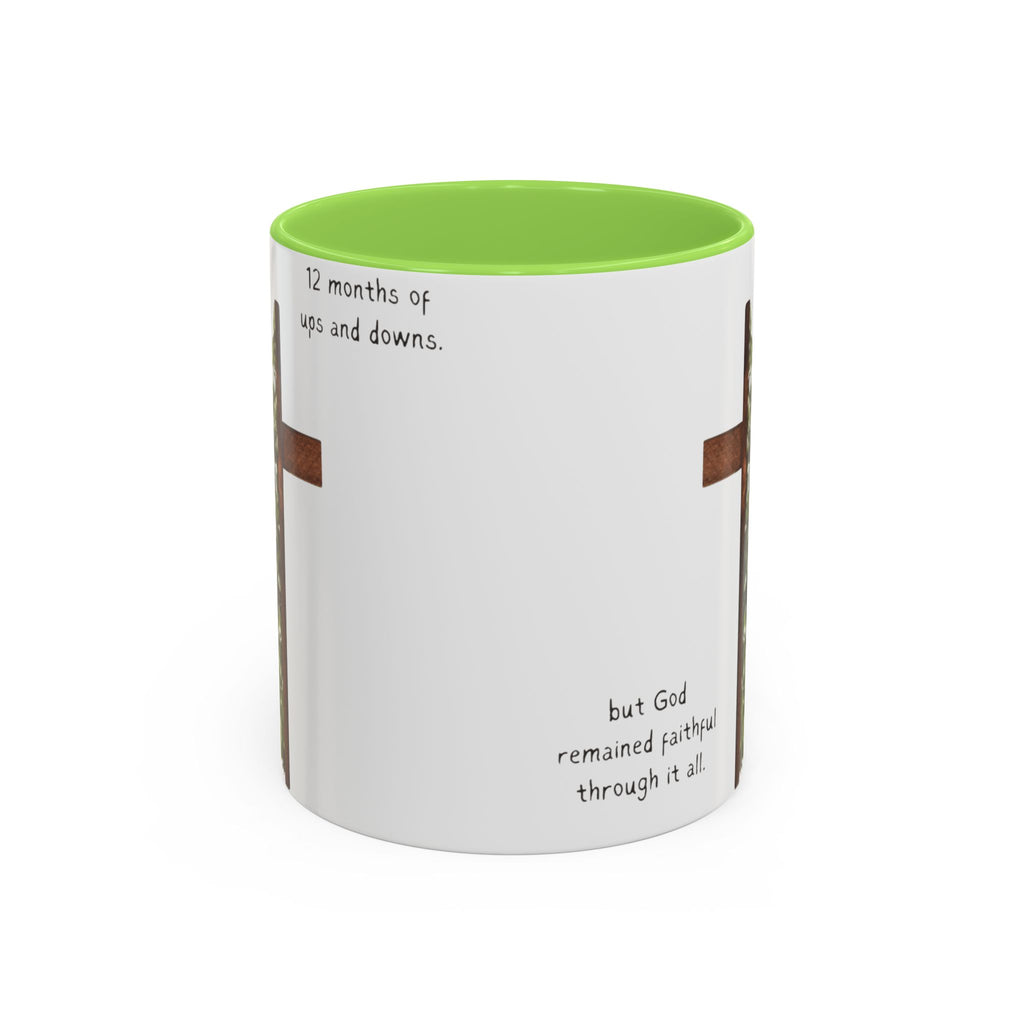Christian Cross & Pine Tree Mug — Faith Reminder Coffee Cup (11oz/15oz)