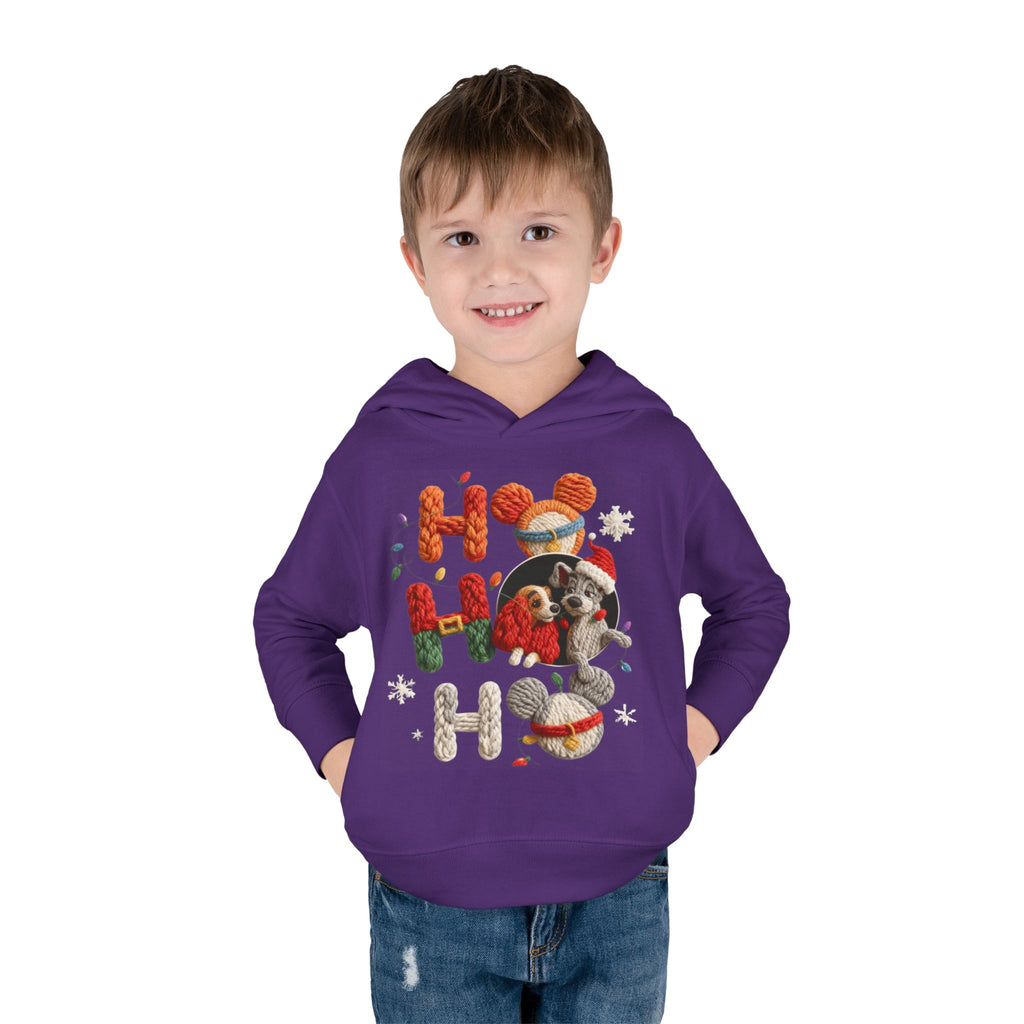 Toddler Hoodie "Ho Ho Ho" Festive Raccoon Christmas Pullover