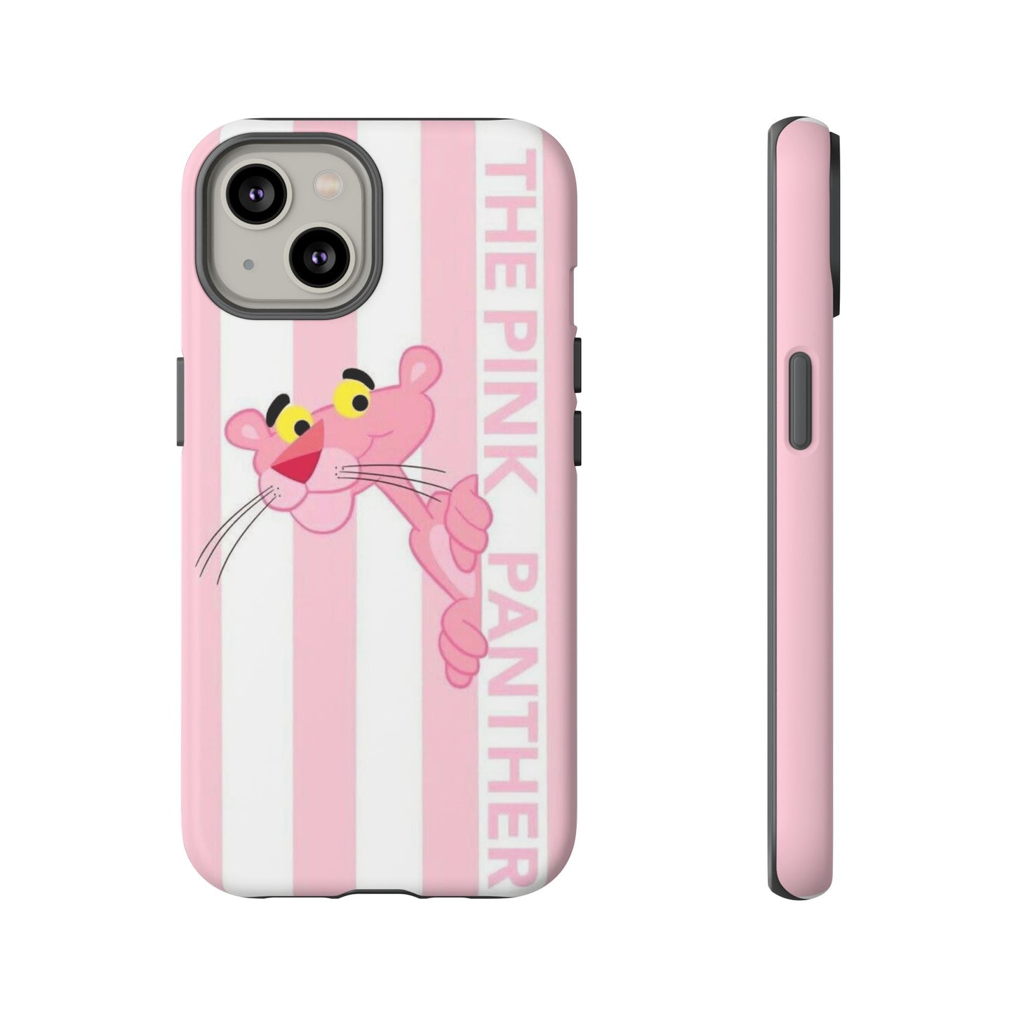 Pink Panther Tough Case Retro Striped Phone Case with "The Pink Panther" Design