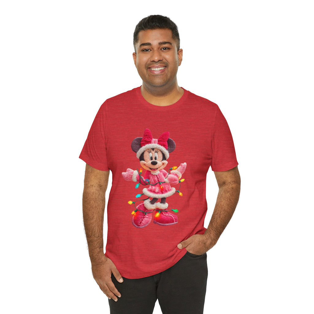 Minnie Mouse Holiday Lights T-Shirt Festive Holiday Designs
