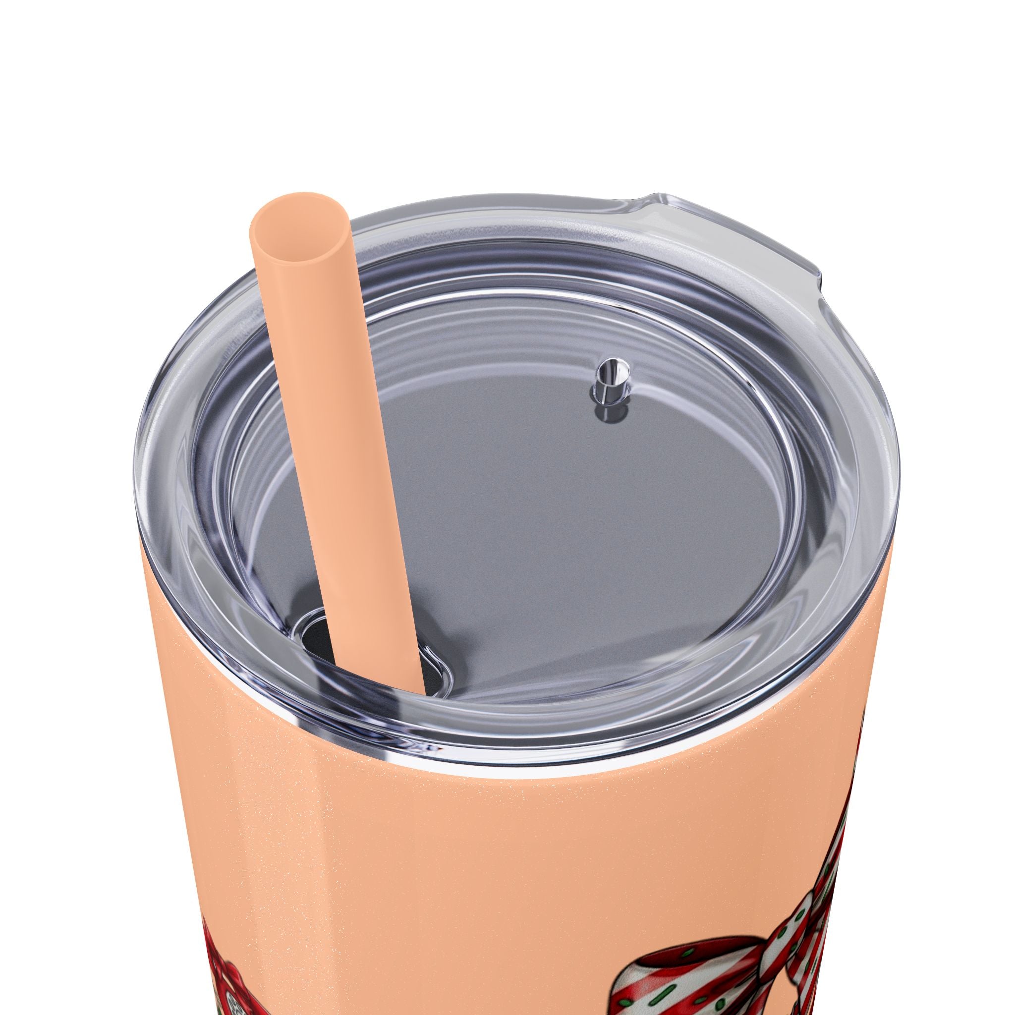 Christmas mug for the office team who keeps everything running smoothly. Candy Cane Christmas Office Secret Santa Design, 20oz with Straw