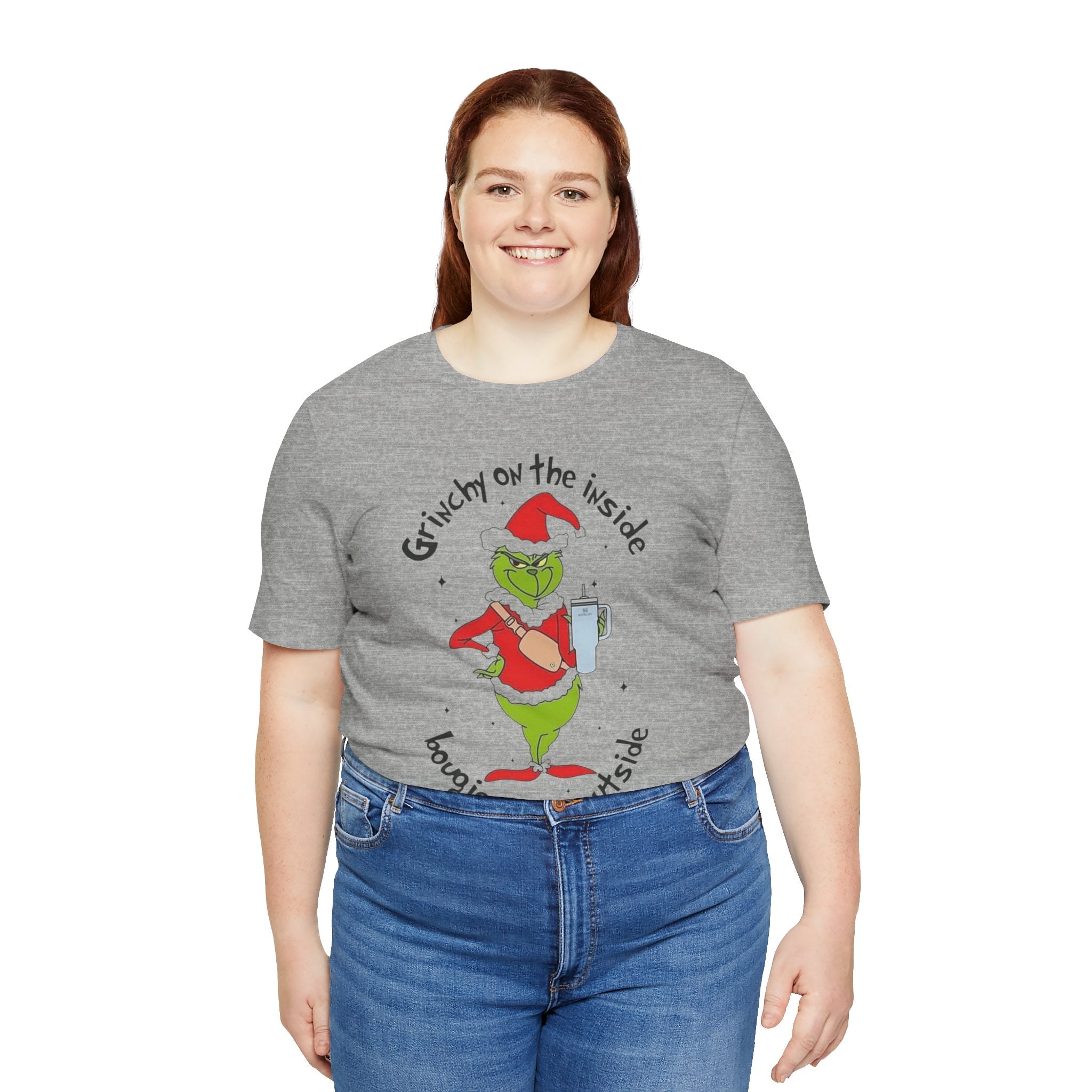 Grinch-Inspired Holiday Tee: 'Grinchy on the Inside, Boogie on the Outside'