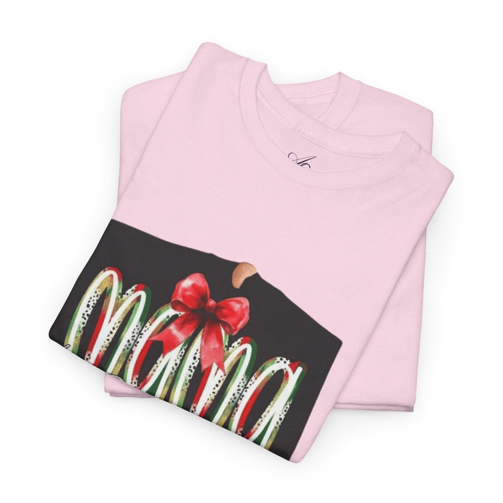 Festive Mama Tee, Cozy Holiday Shirt, Gift for Mom, Christmas T-Shirt, Unisex Cotton Tee