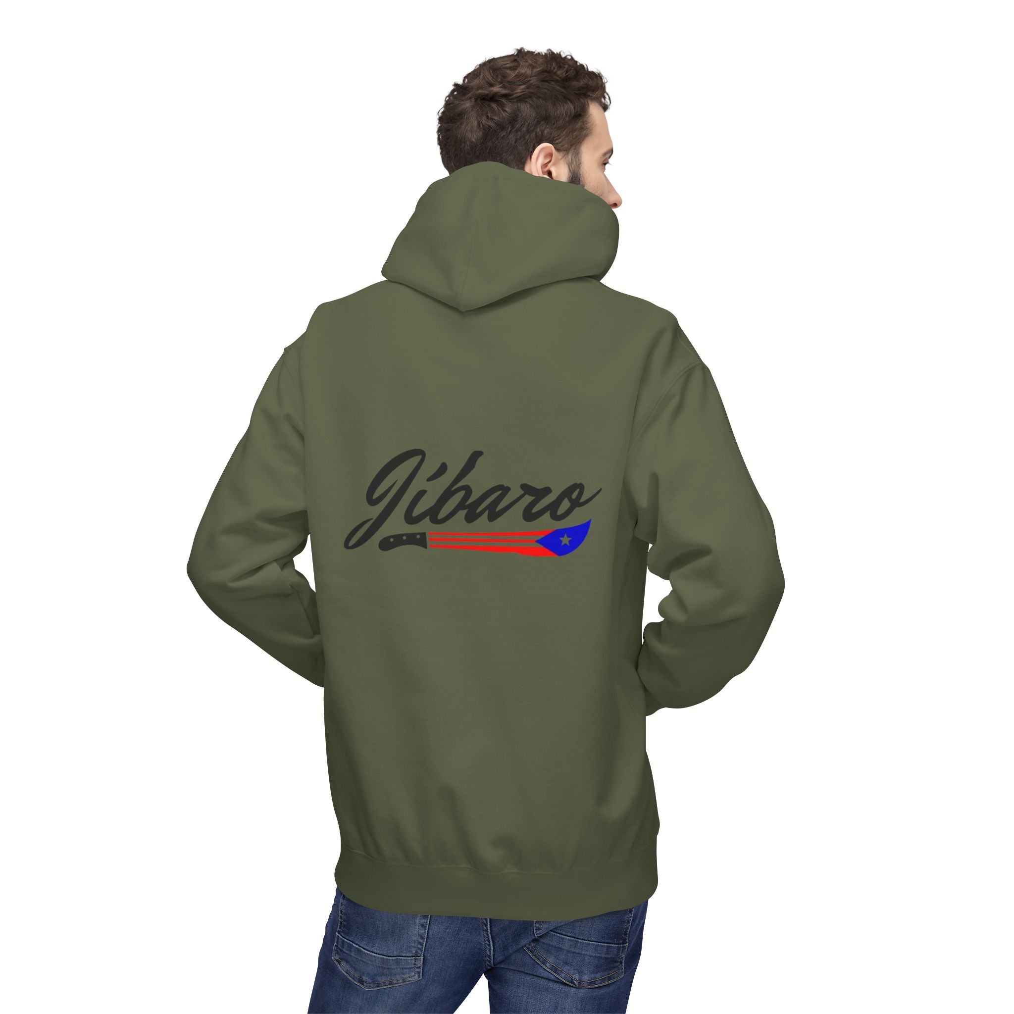 Gíbaro Hoodie  Puerto Rican Pride Pullover with Flag Machete Design