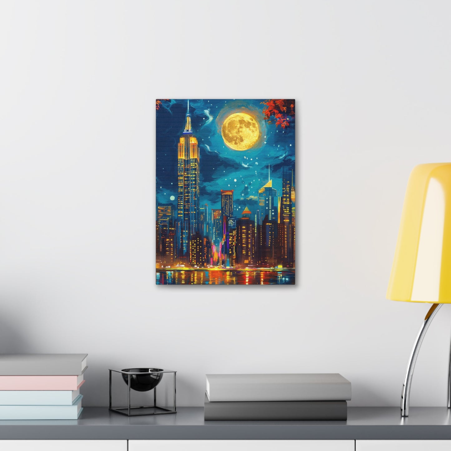 Cityscape Decor, New York Night Scene, Home Gallery Artwork, Gift for Urban Lovers, Dreams and Inspiration