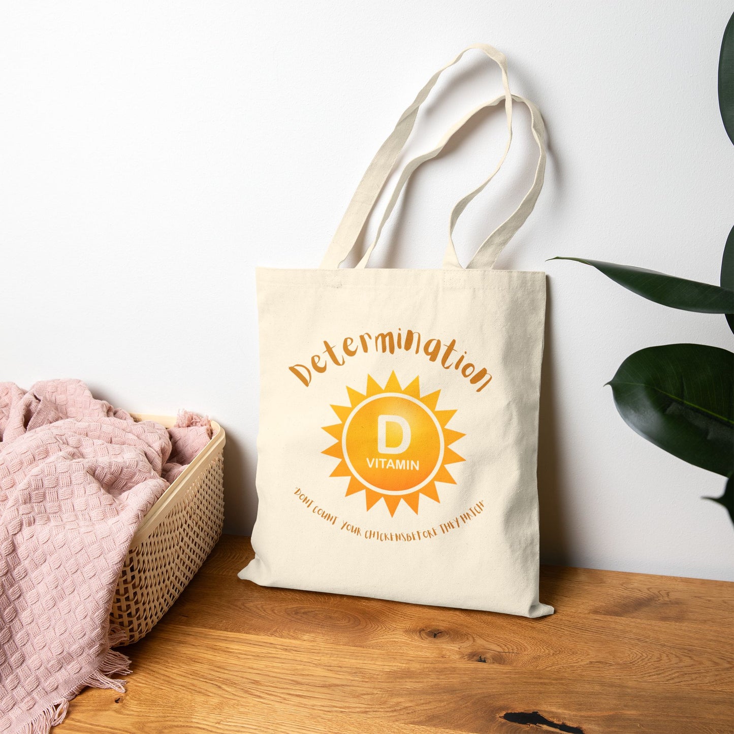 Sunshine Inspired Cotton Canvas Tote Bag - Motivational, Sustainable, Eco-Friendly, Summer Accessory, Gift for Her