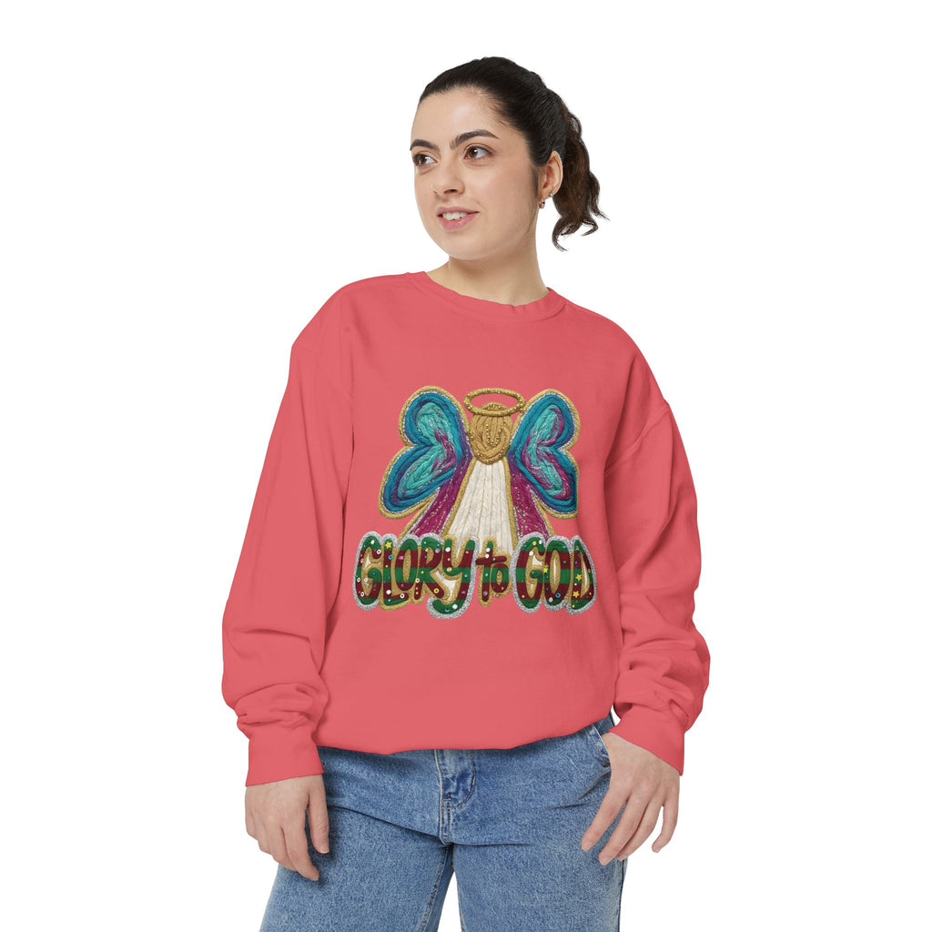 Glory to God Angel Sweatshirt Christmas Holiday Collection  Festive T-Shirt & Sweater