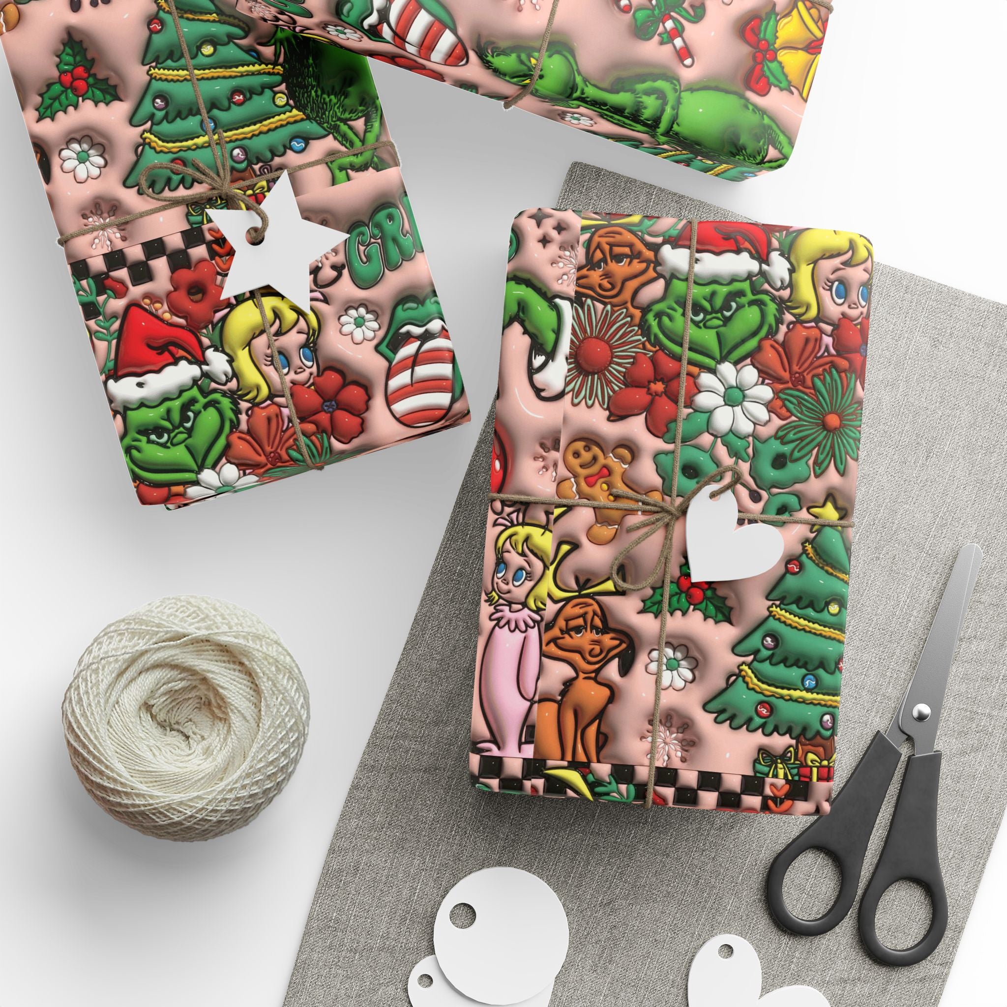 Christmas Cookie & Holly Wrapping Paper Roll — Festive Baking Pattern Gift Wrap